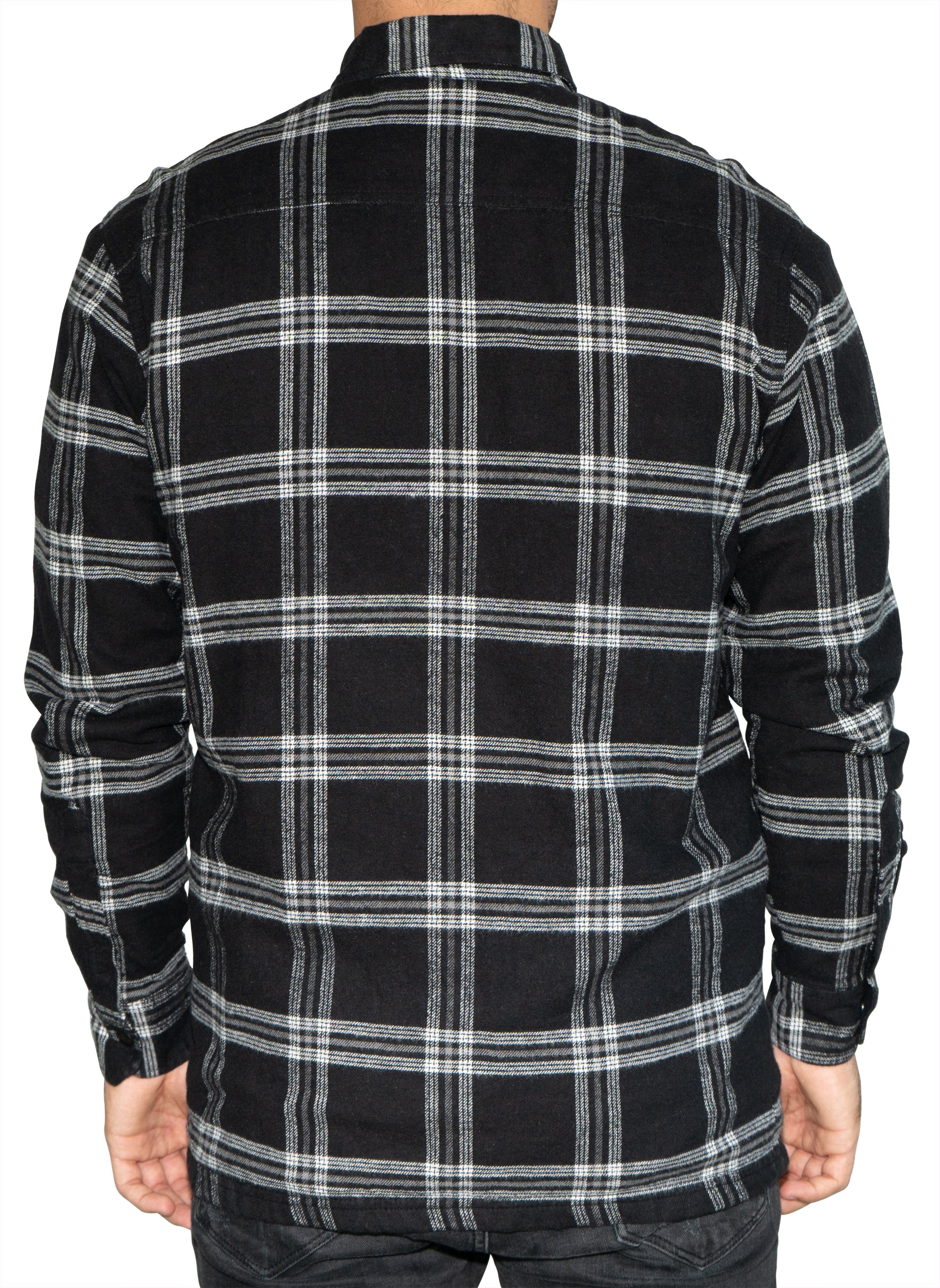 BRUBAKER Protektorenhemd Motorradhemd mit Schutzfutter aus Aramid - Protektorentaschen (Sicherheitshemd für Motorradfahrer, 1-tlg., Schottenkaro, in Holzfäller Optik), Motorrad Biker Flanell Hemd Tartan