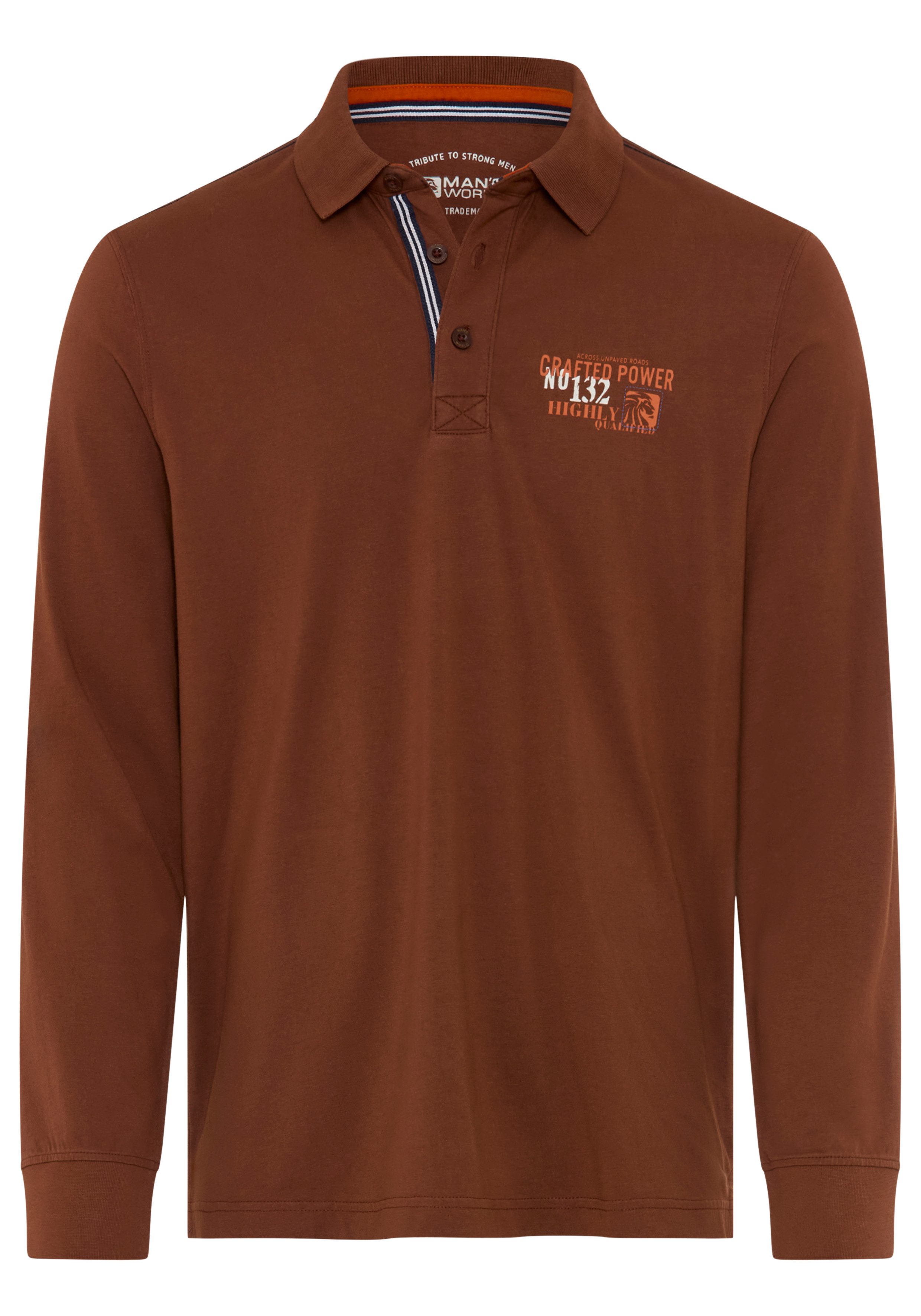 Man's World Poloshirt Normale Passform, mit Langarm, klassischer Look – Bild 5 von 5