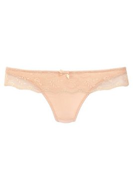 LASCANA String mit breitem Bund aus blumiger Spitze, Dessous