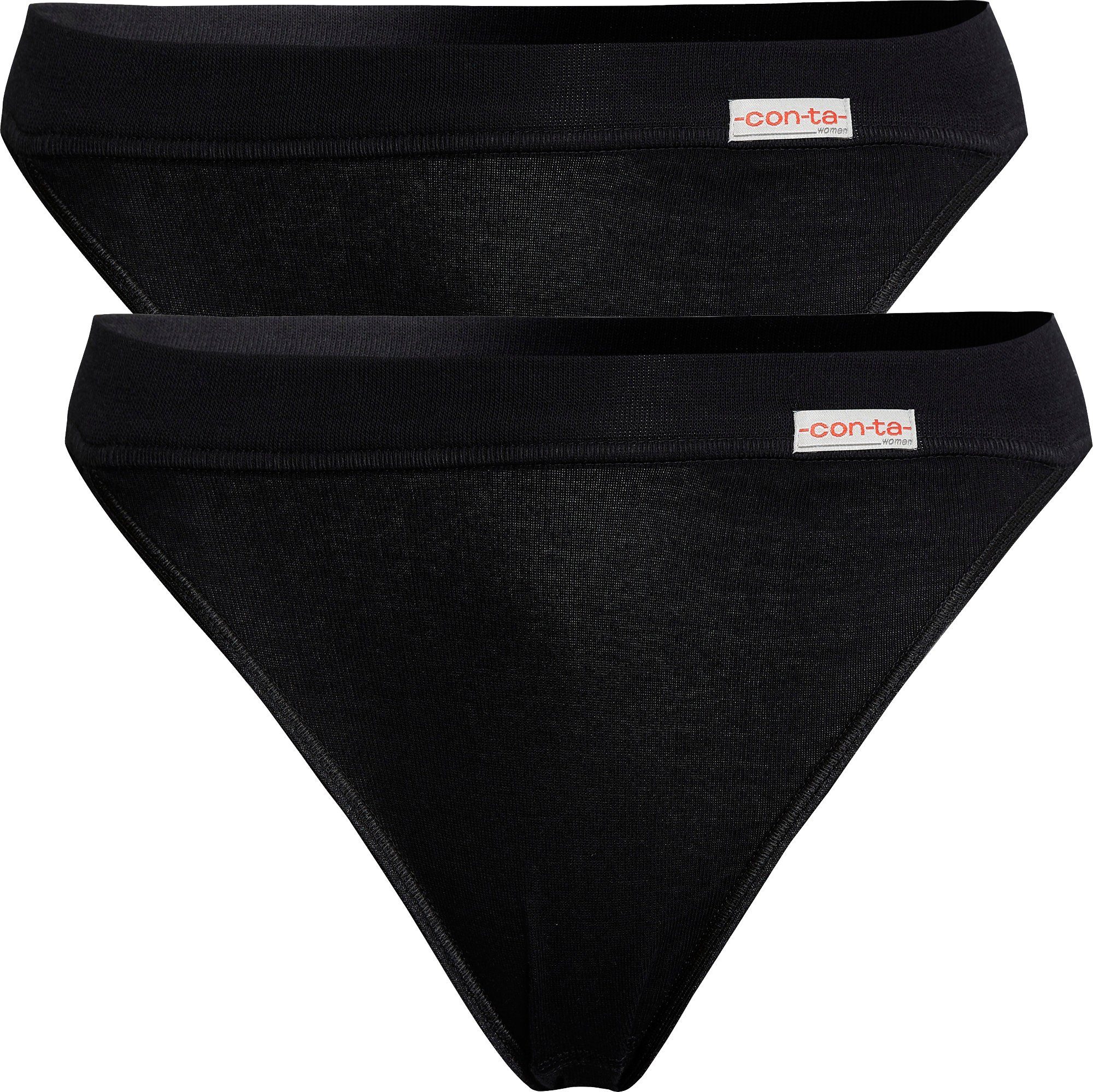 conta Jazz-Pants Slips Damen-Slip 2er-Pack Feinripp Uni
