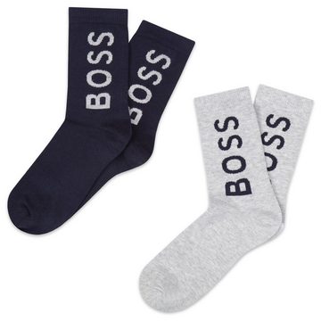 BOSS Basicsocken HUGO BOSS 2er-Pack-Socken in grau und dunkelblau