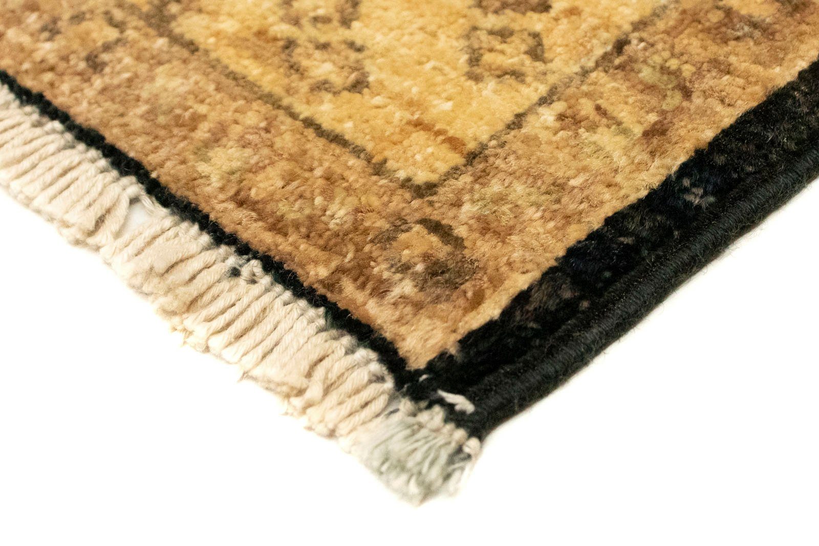 Teppich Höhe: Wollteppich 7 Farahan rechteckig, handgeknüpft schwarz, morgenland, mm