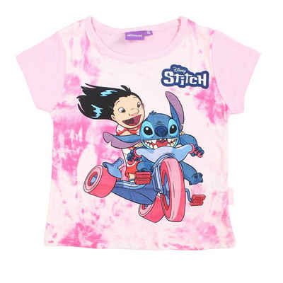 Disney Print-Shirt Disney Lilo und Stitch Kinder kurzarm T-Shirt Shirt Gr. 98 bis 128, Baumwolle