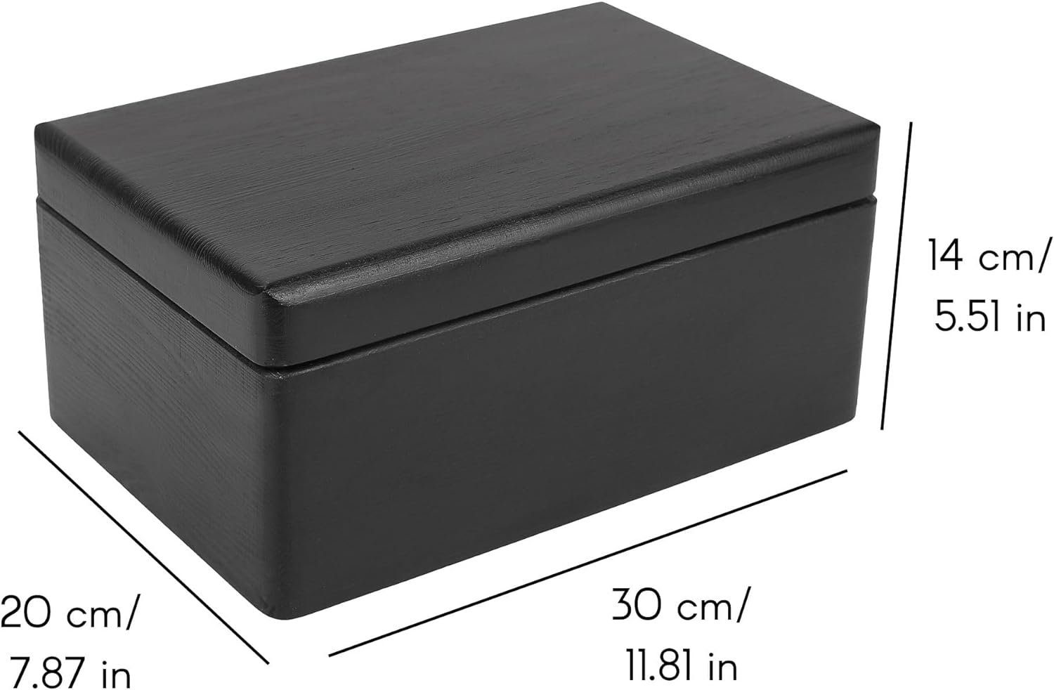 Creative Deco Holzkiste mit Deckel Groß Erinnerungsbox Baby Holzbox 30 x 20 x 14 cm, mit Scharnieren