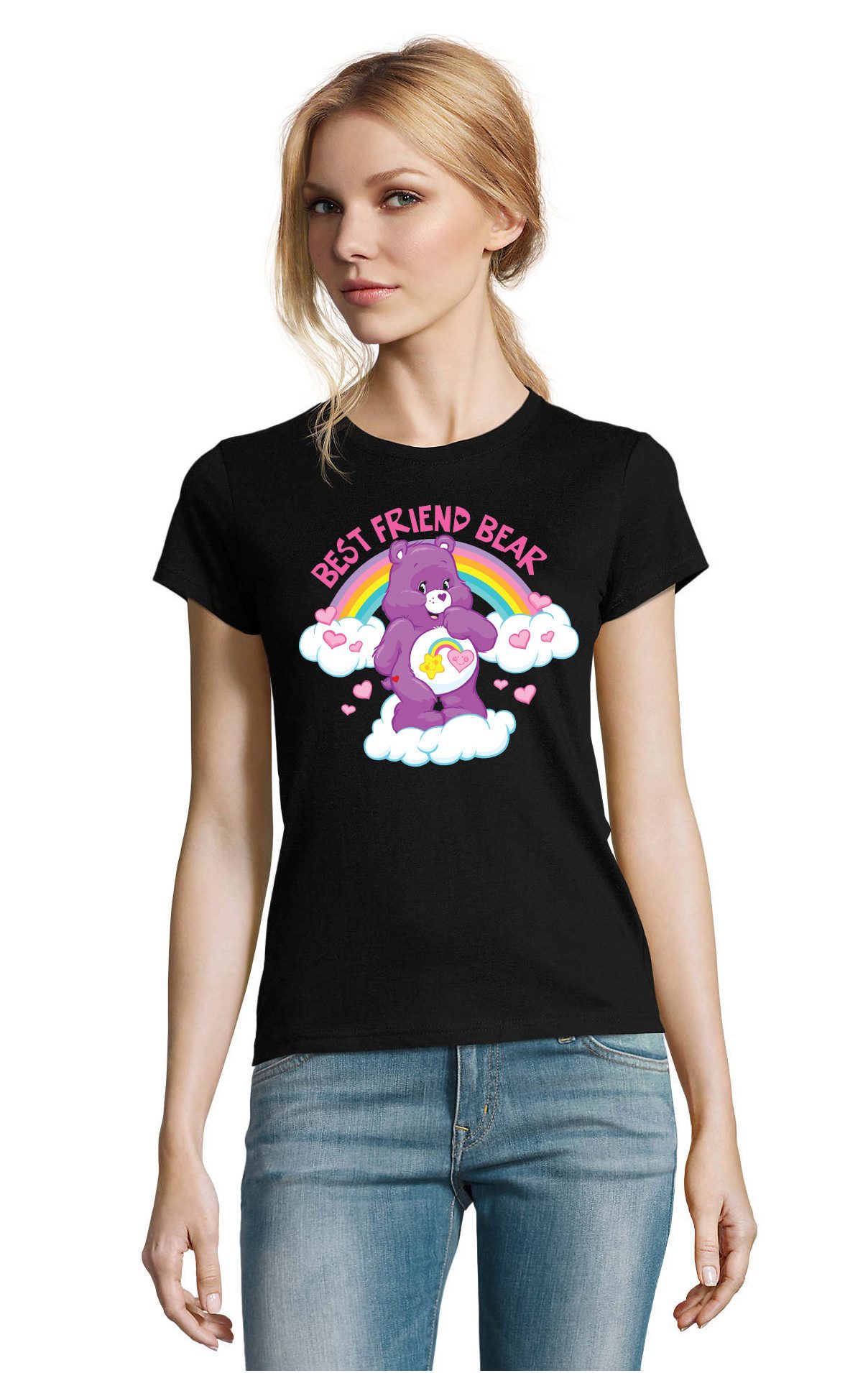 Blondie & Brownie T-Shirt Süßes Best Friend Bear Care Glücksbärchis Fun Damen Motiv in vielen Farben
