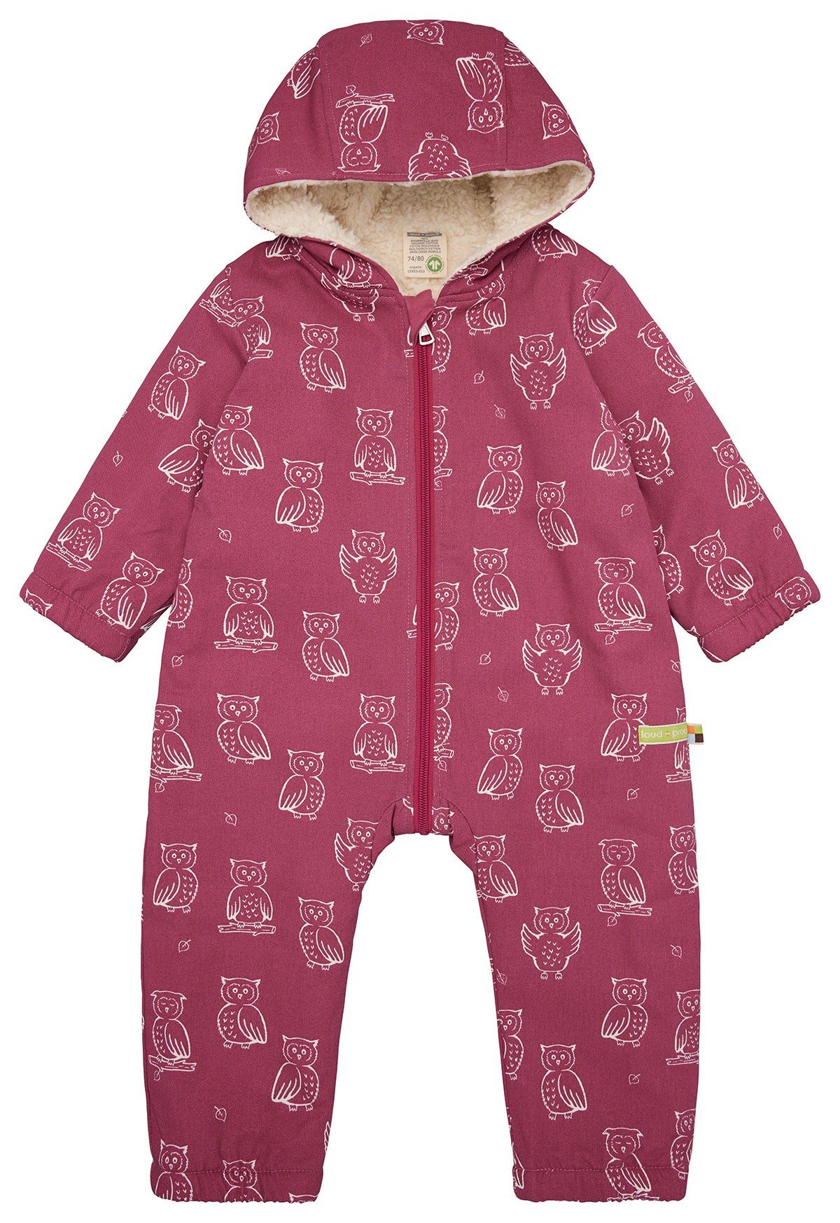 loud + proud Overall mit Teddyfutter Biobaumwolle, GOTS