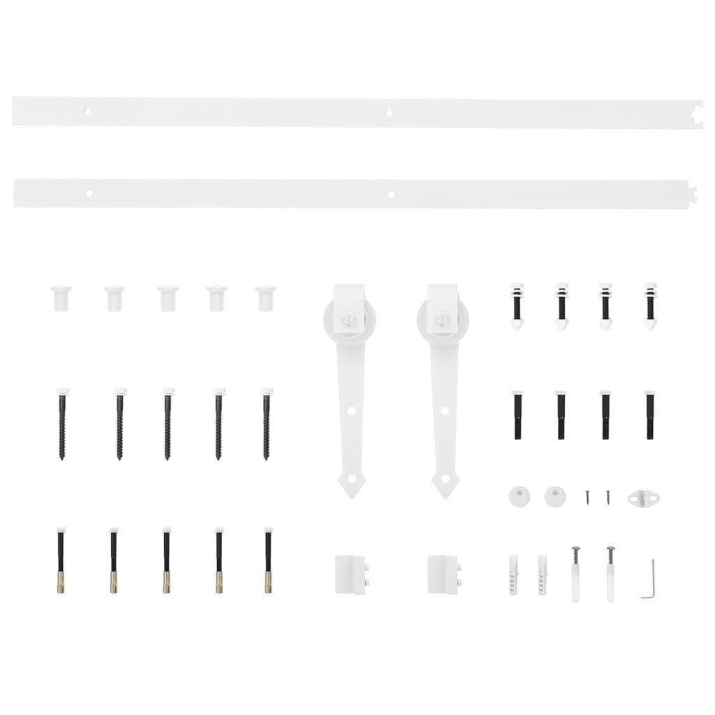 Zimmertür Schiebetürbeschlag 200 cm Stahl Weiß