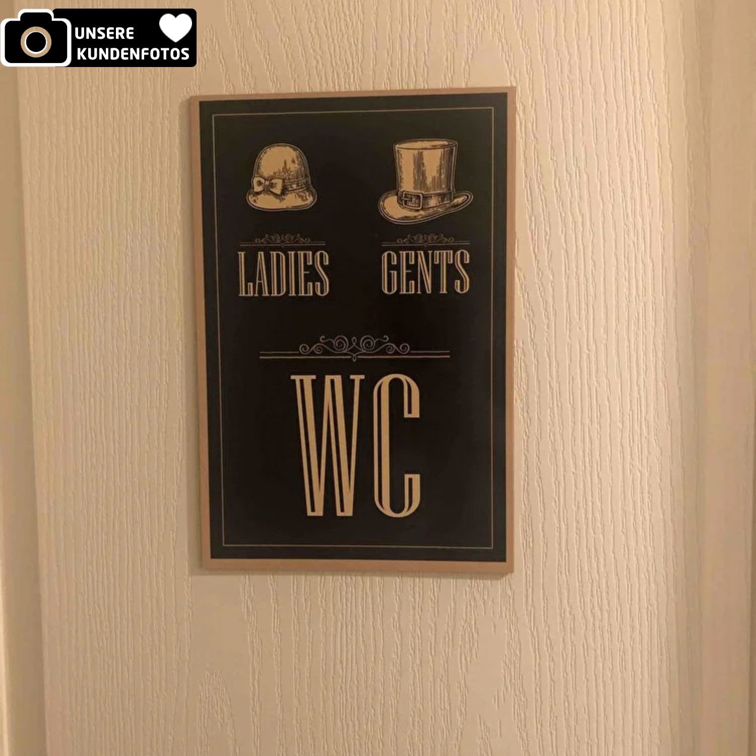 Jungengel Wandbild Wandposter 20x30cm WC Ladies & Gents Türschild Schild Toilettenschild, (1 St), Einfache Wand- & Türanbringung, Vintage & Retro Design