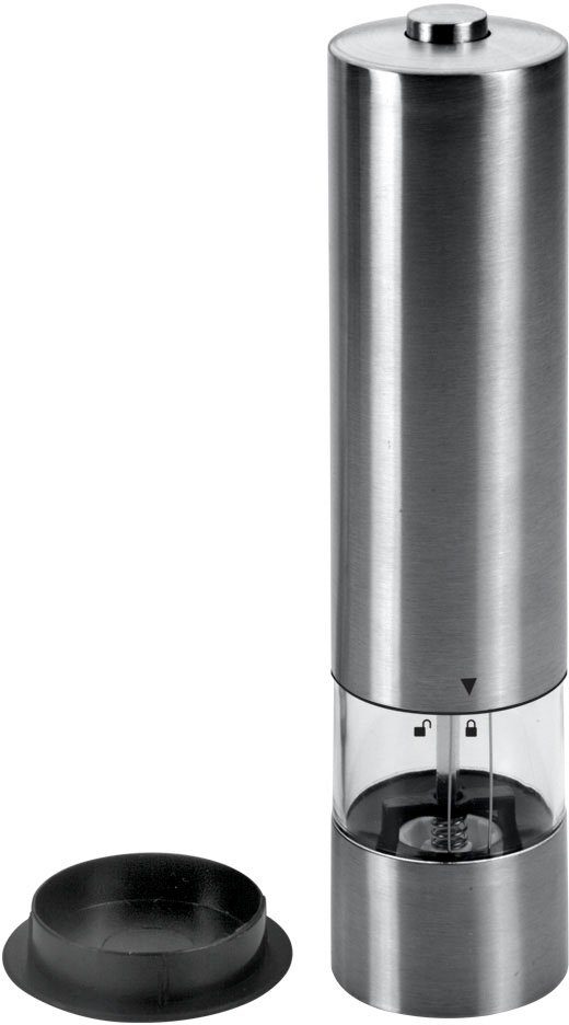 Metaltex Pfeffermühle elektrisch, (1 Stück), aus rostfreien Edelstahl