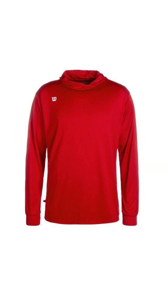 Wilson Kapuzenpullover Sport-Langarmshirt Fundamentals Hooded mit Kapuze rot Herren
