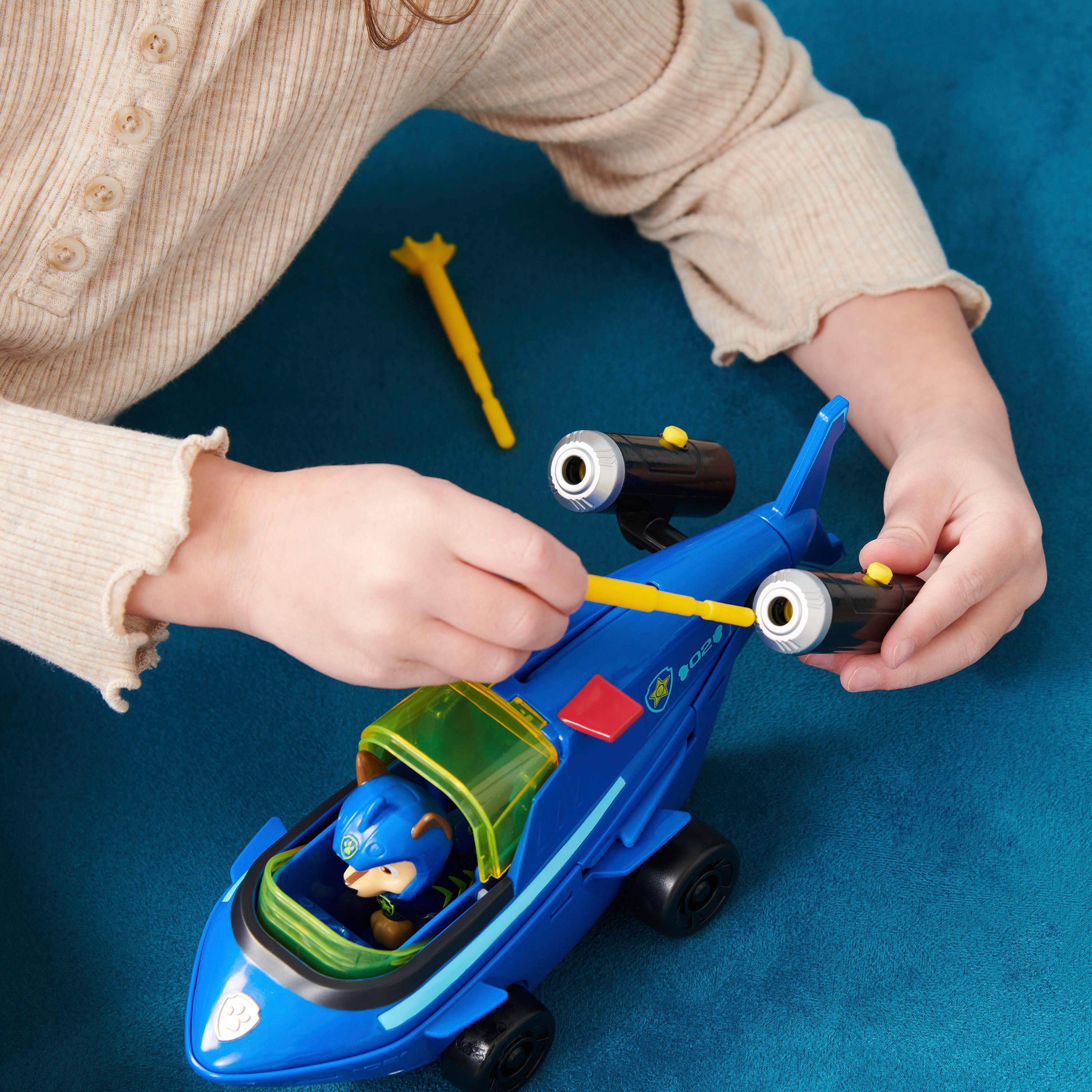 Spin Master Spielzeug-Auto Paw Patrol - Aqua Pups - Basic Themed Vehicles Solid Chase, mit Funktionen