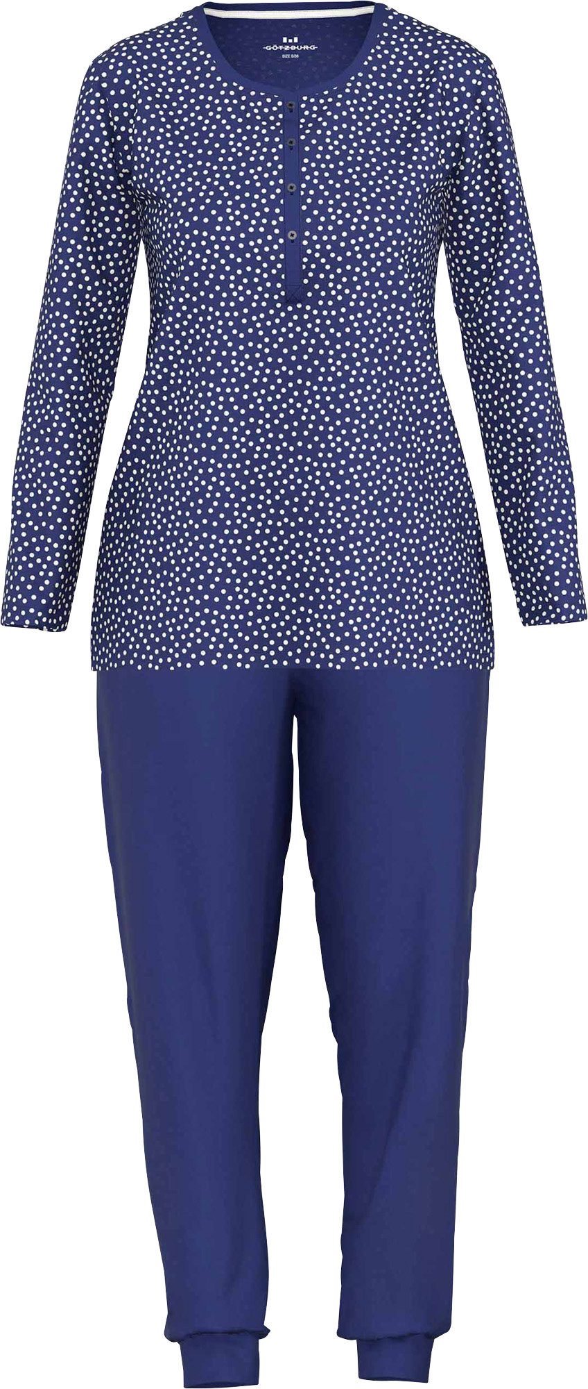 GÖTZBURG Pyjama Damen-Schlafanzug Single-Jersey Punkte günstig online kaufen