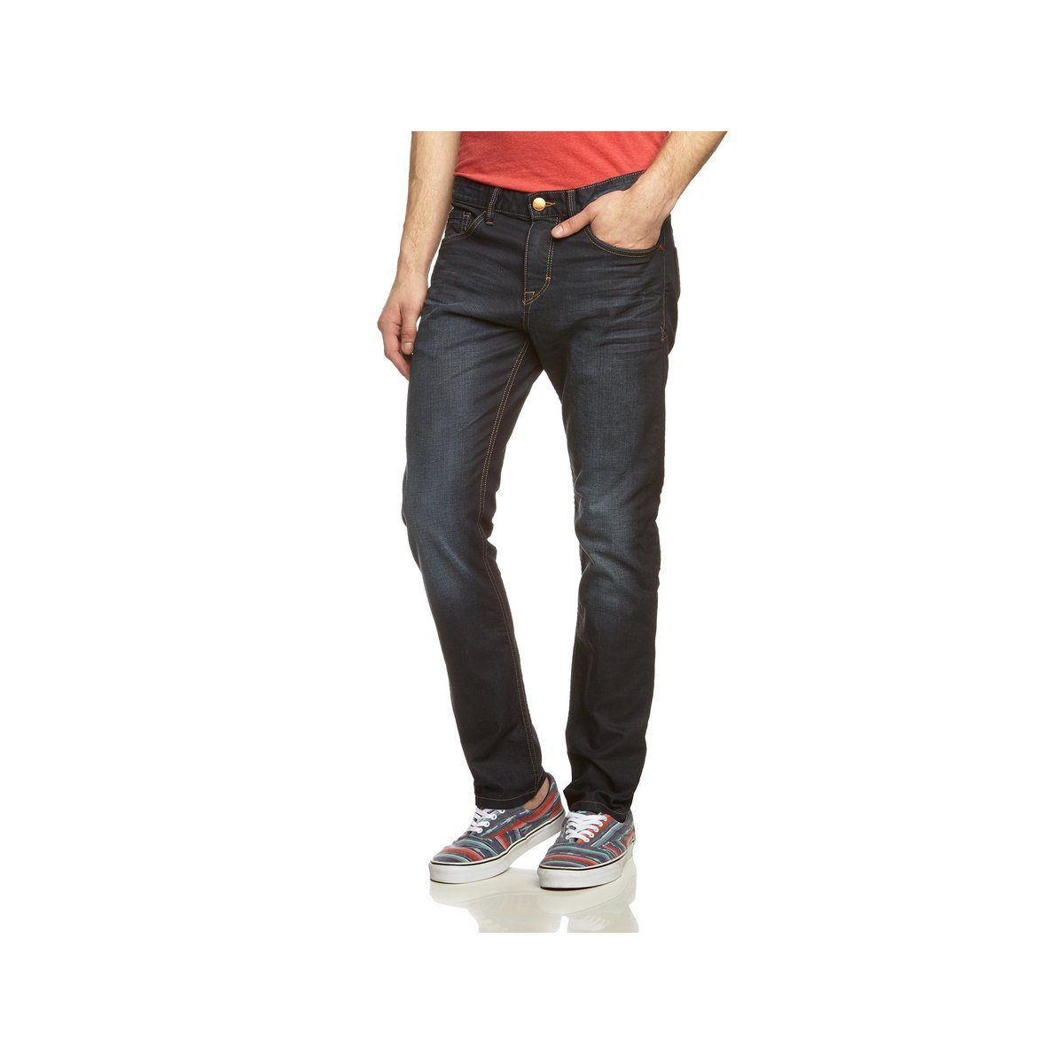 TOM TAILOR Straight-Jeans dunkel-blau (1-tlg)