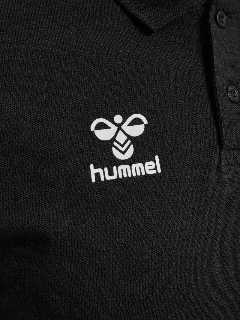 hummel Poloshirt hmlGO Chevron (100% Baumwolle) schwarz Herren