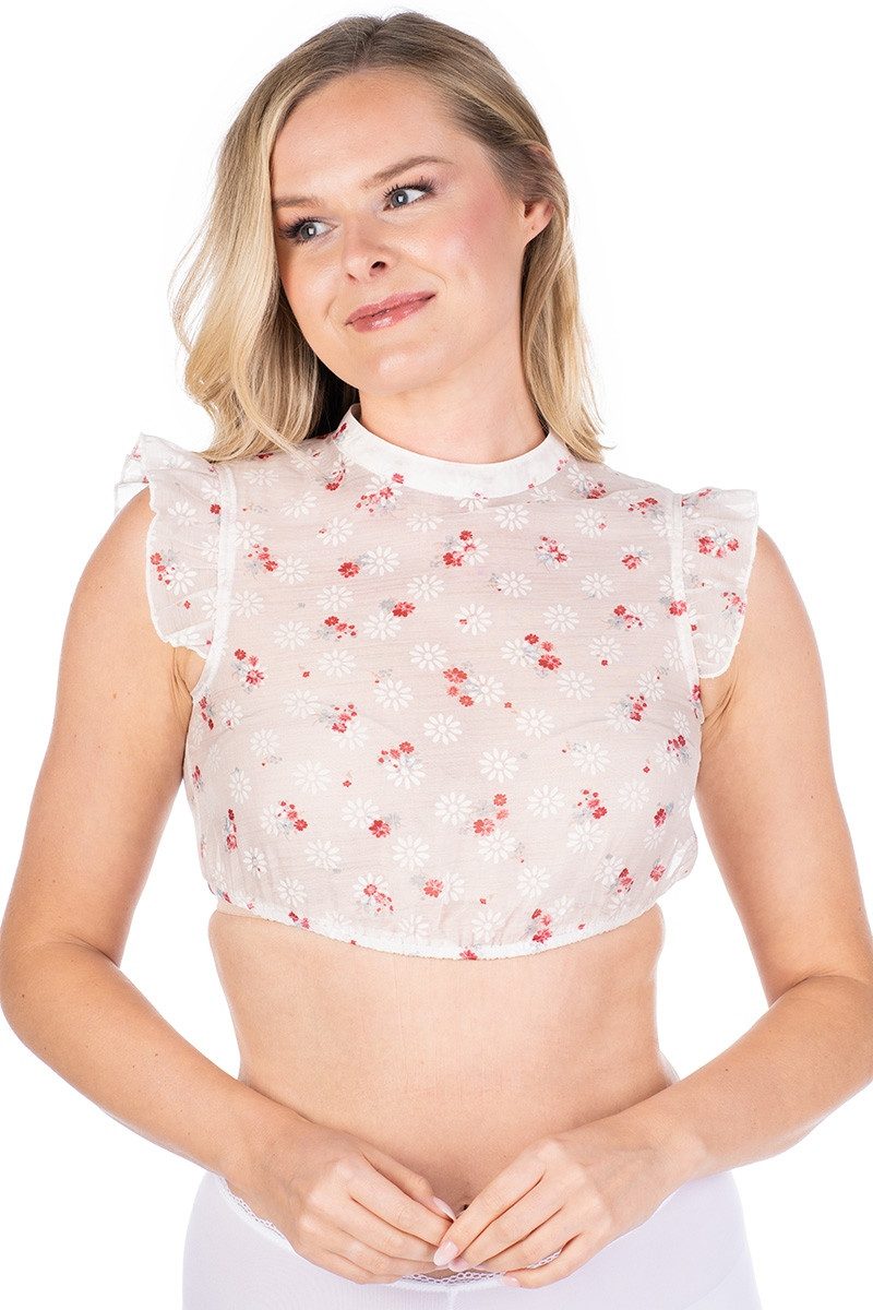 Spieth & Wensky Dirndlbluse Dirndlbluse - HALINA - rot, blau