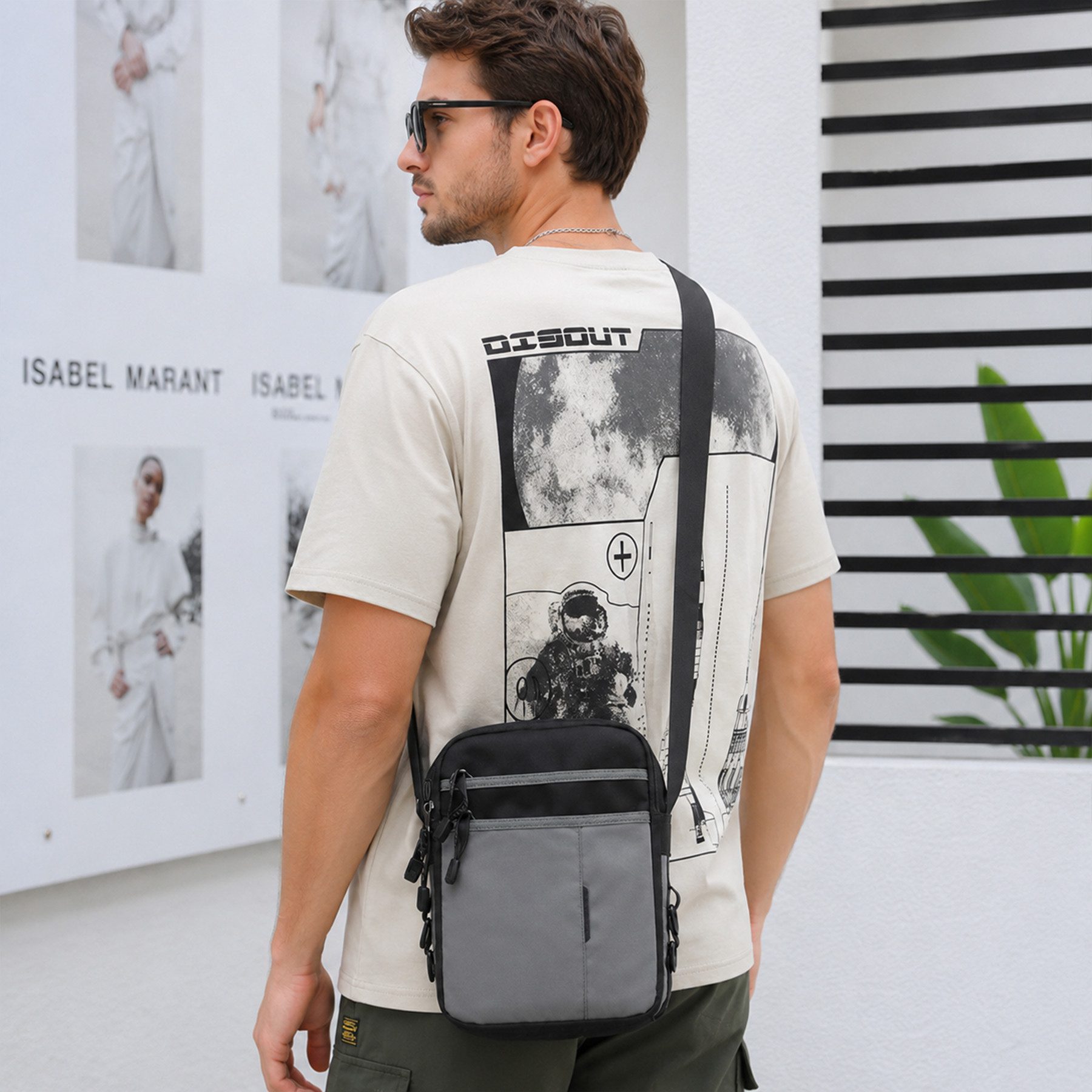 Keyura Umhängetasche shoulder bag Herren Oxford Herren Tasche männer umhängetasche (Wasserdicht Schultertasche, Crossbody Bag Backpack, Crossbody, Reise Arbeitstasche, für Männer Messenger Bag), für Männer und Frauen, die Outdoor-Sportarten wandern