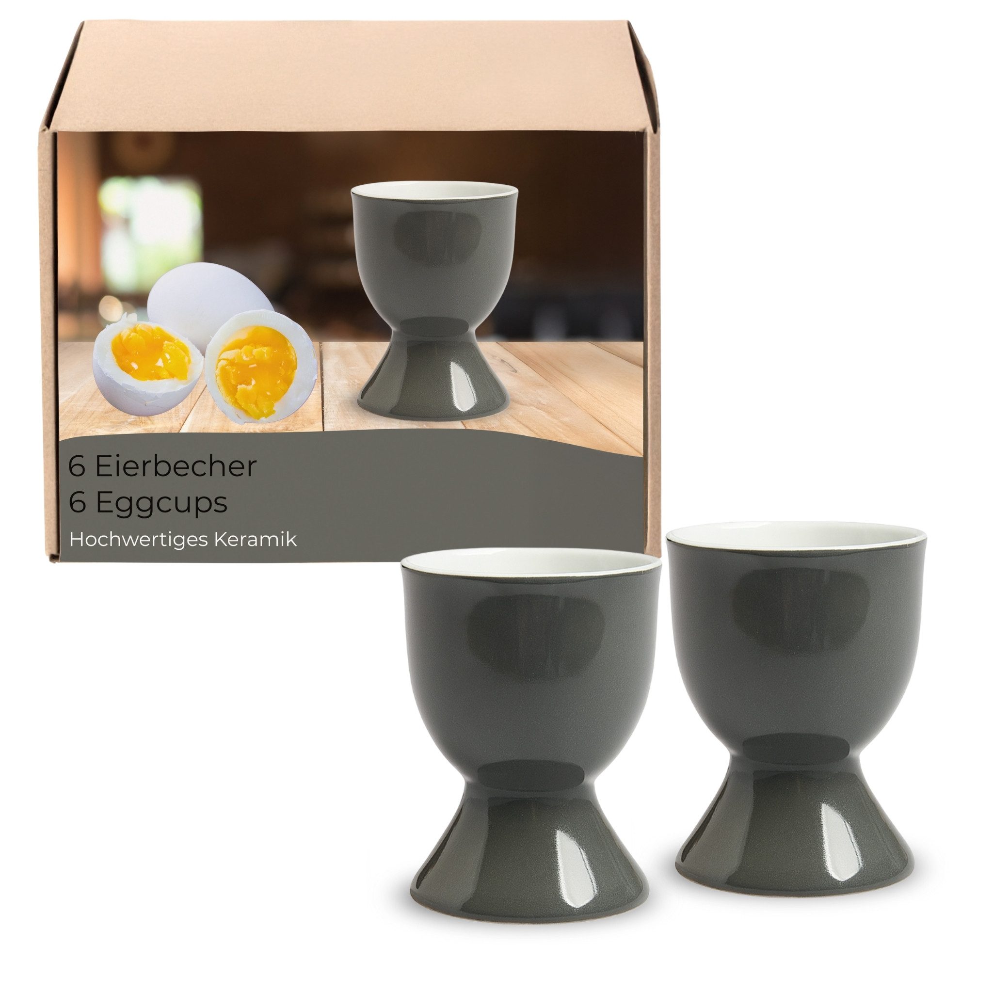 matches21 HOME & HOBBY Eierbecher, (6-tlg), Spülmaschinenfeste Eierhalter für Frühstückstisch
