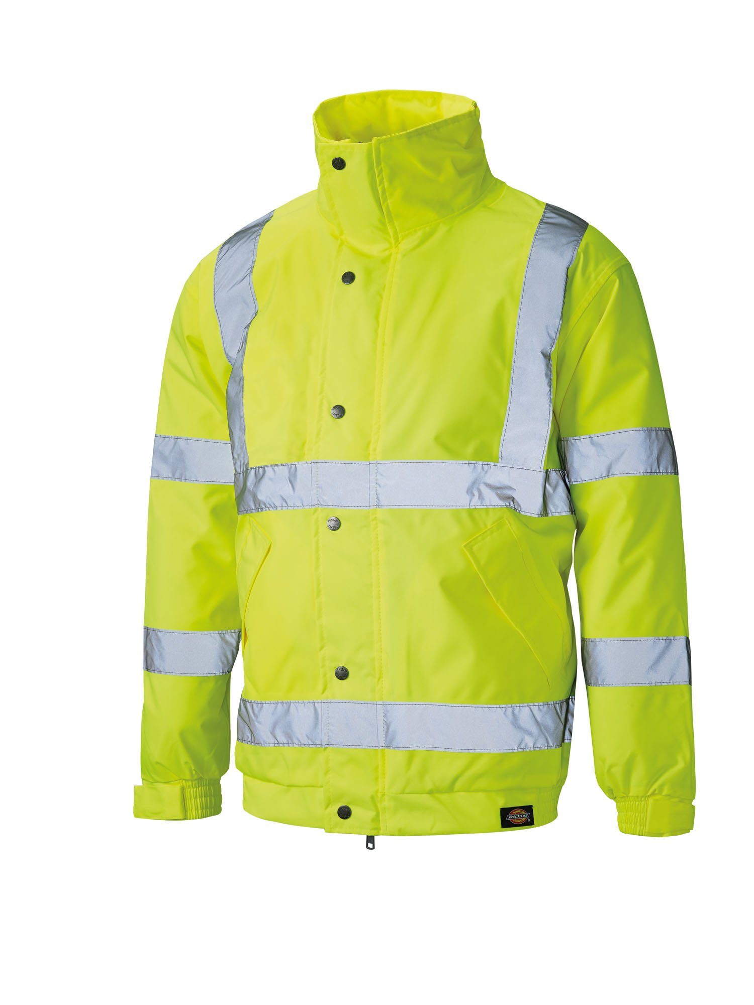 Dickies Bomberjacke Hi Vis Bomberjacke, Warnschutzjacke SA22050 mit Reflexstreifen, 300D PU Beschichtet XL | Übergangsjacken