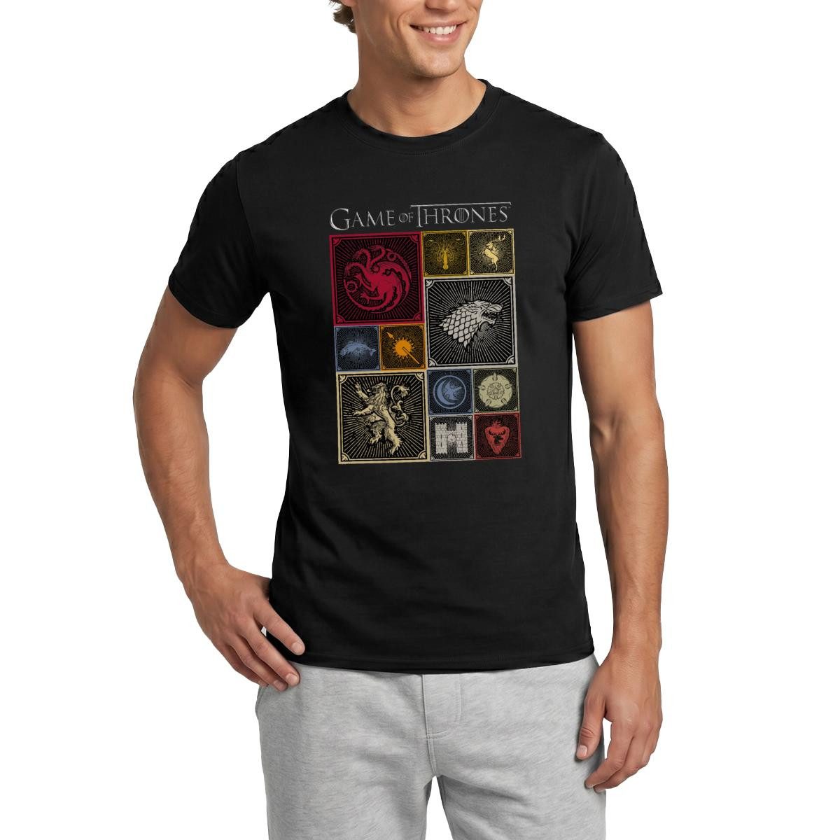 T-Shirt Game Of Thrones Königshäuser Kacheln Männer T-Shirt