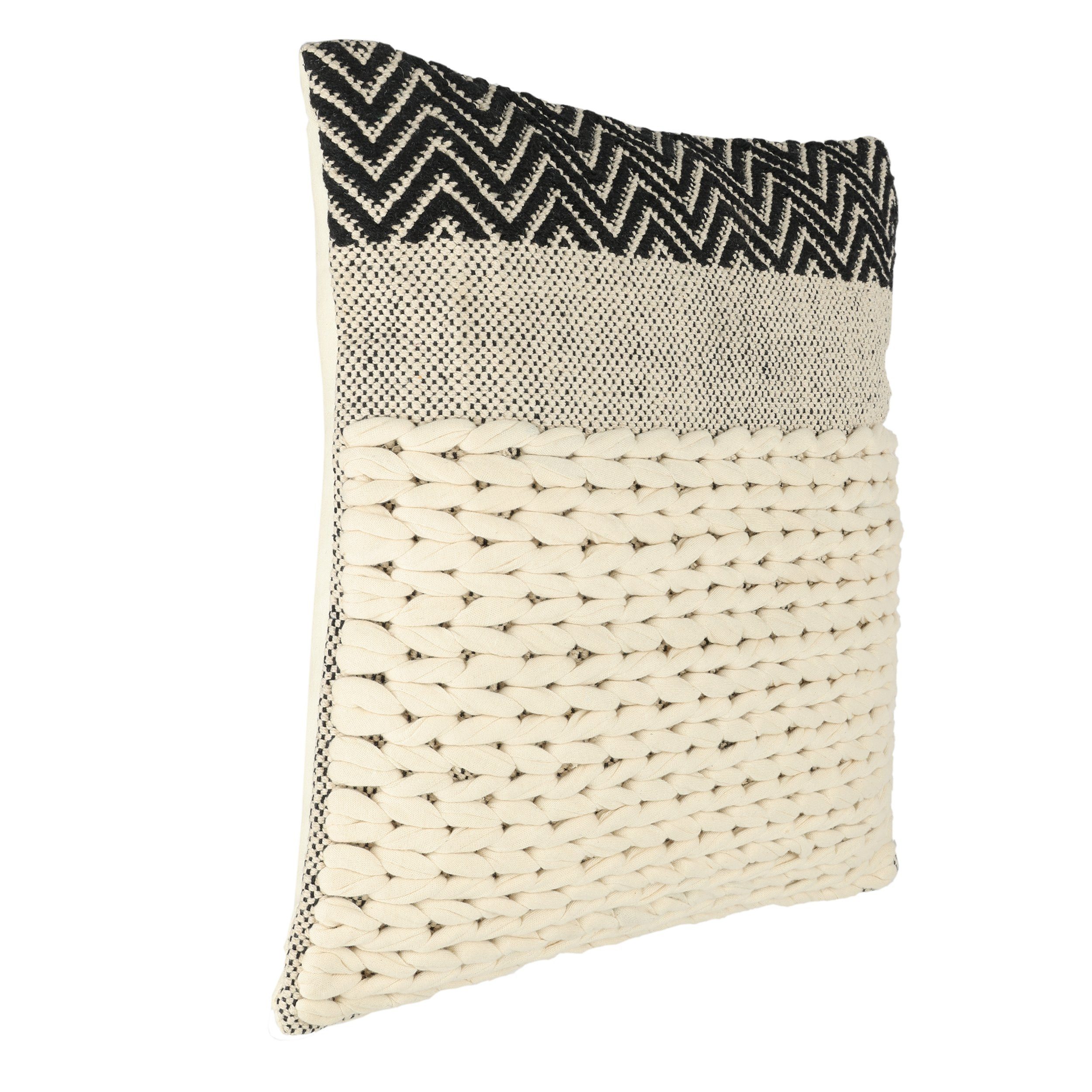EGLO Living Dekokissen Chevery, Industrial Vintage Design, Dekokissen handgewebt, 50x50 cm