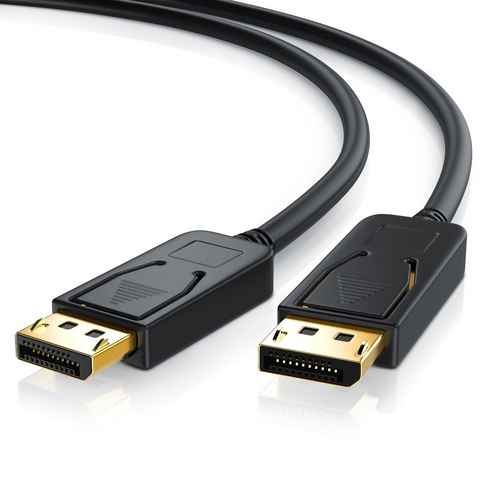 CSL Audio- & Video-Kabel, DisplayPort, (100 cm), DP Monitor Kabel 4k 60Hz UHD incl. Audio-Übertragung - 1m