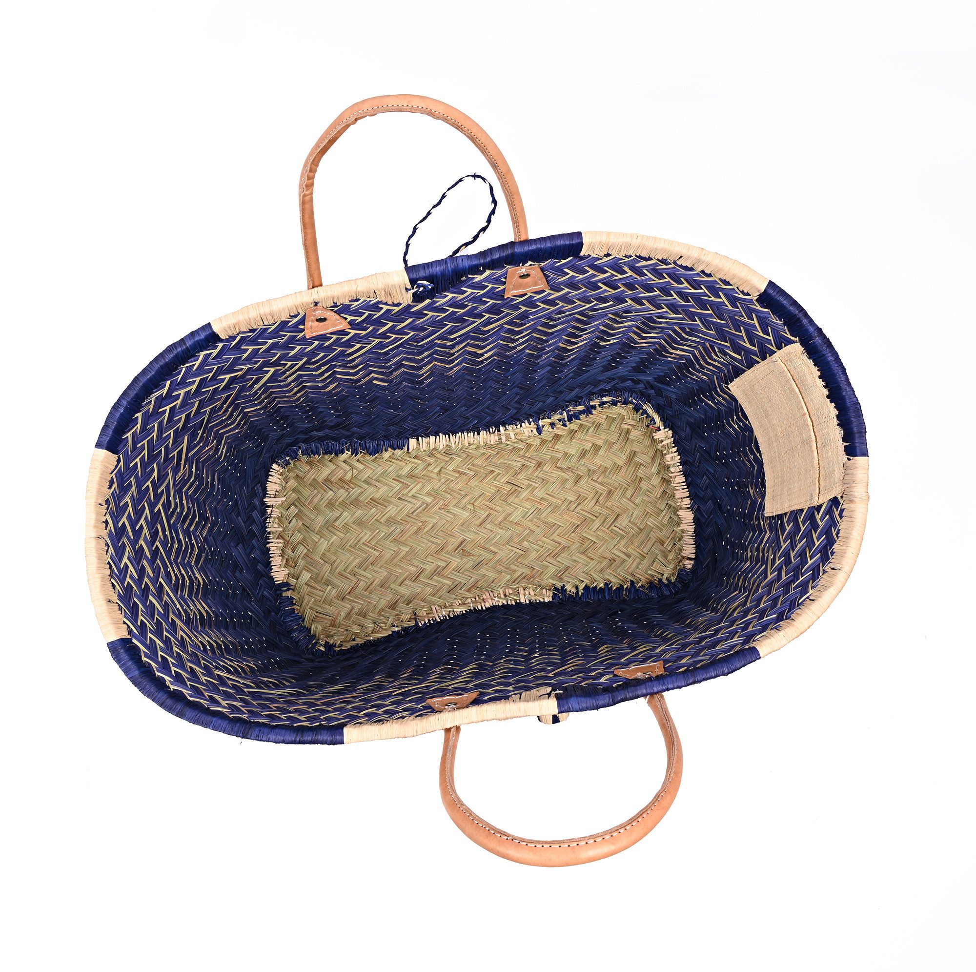 Goodman Design Korbtasche Handgefertigte Basttasche mit Ledergriffen, Langlebig, umweltfreundlich und hochwertig verarbeitet