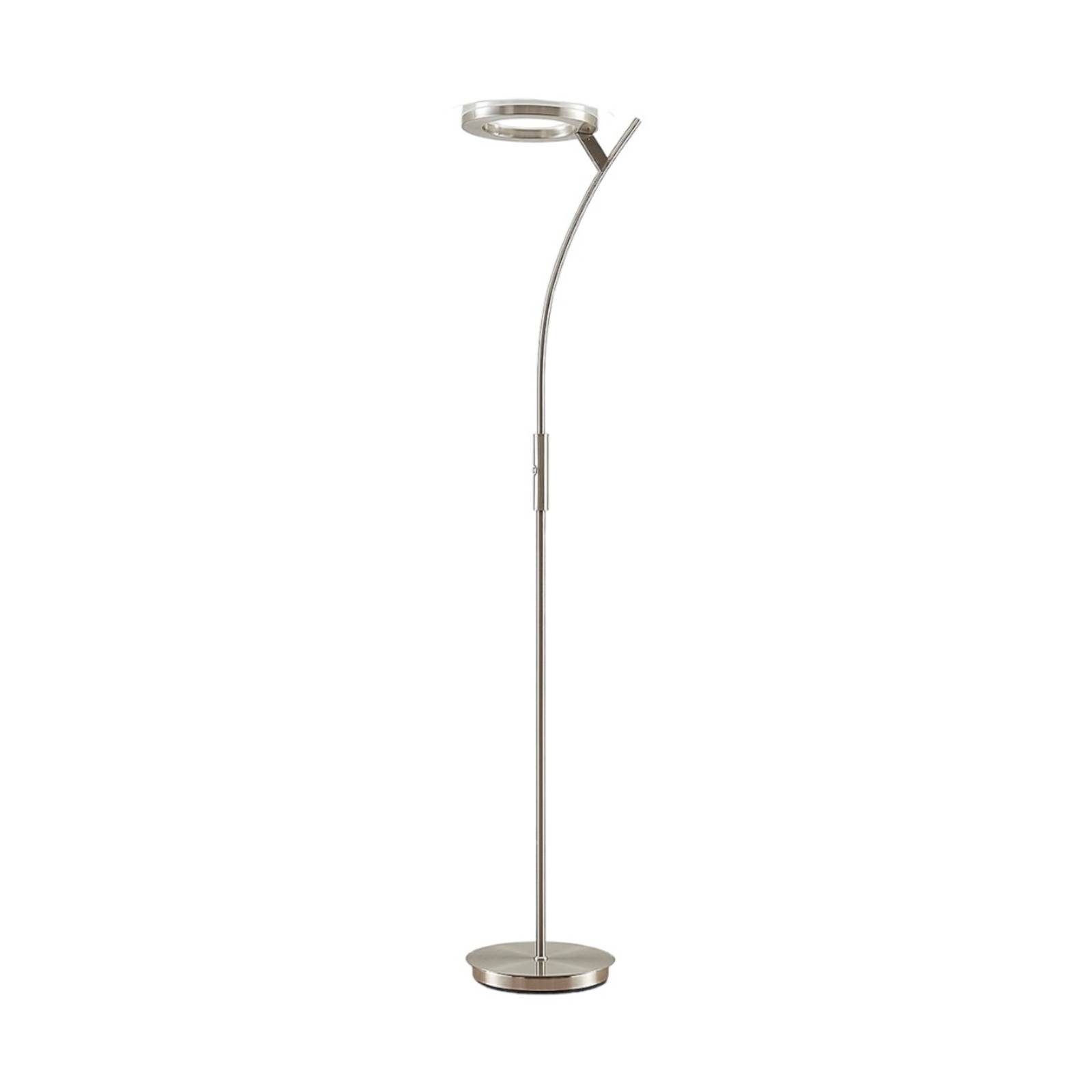 Lindby LED Аплайтер Darion, dimmbar, LED-Leuchtmittel fest verbaut, warmweiß, Modern, Metall, Glas, nickel satiniert, klar, 1 flammig, inkl.