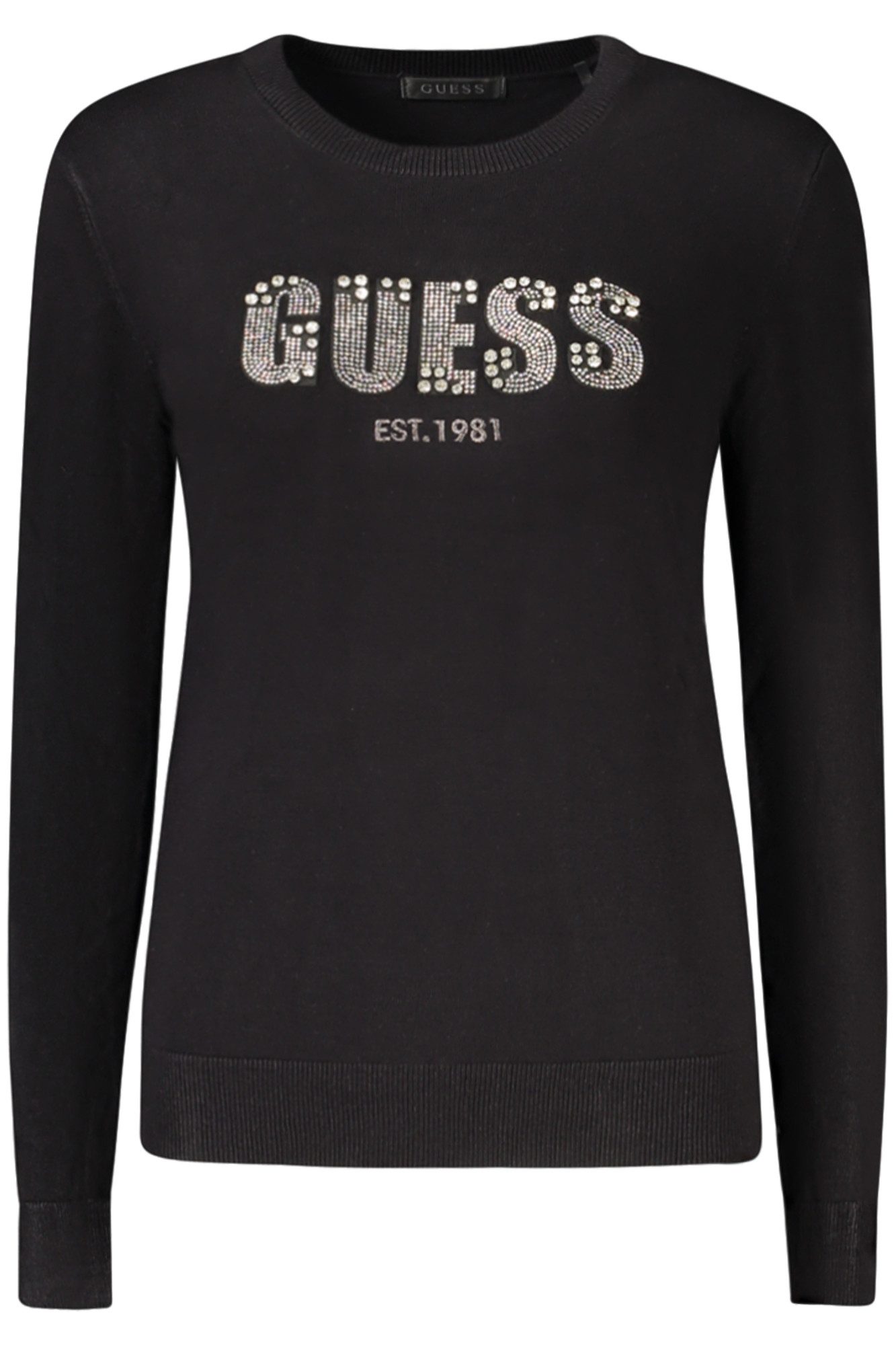 GUESS JEANS Strickpullover Eleganter Damenpullover Schwarz günstig online kaufen