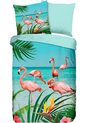 PURE luxury collection Wendebettwäsche »Flamingo« 100% Mikrof...