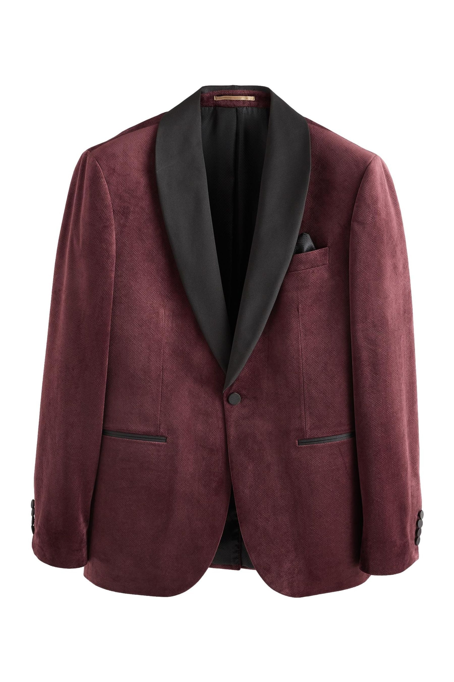 Next Jackenblazer Gemustertes Samtsakko im Slim Fit (1-tlg)