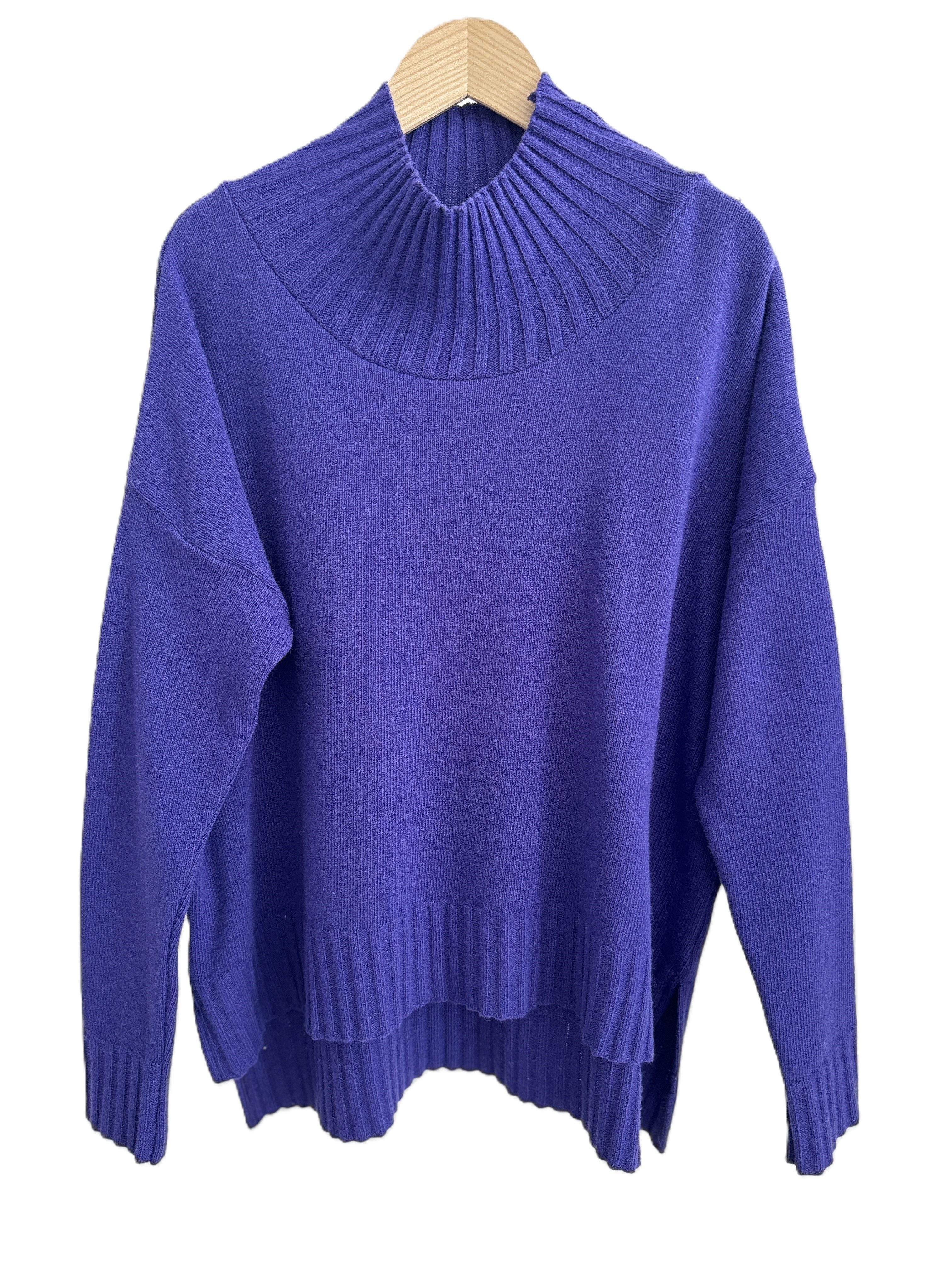 Zuckerwatte Stehkragenpullover bequem geschnitten, Merinowolle mit günstig online kaufen