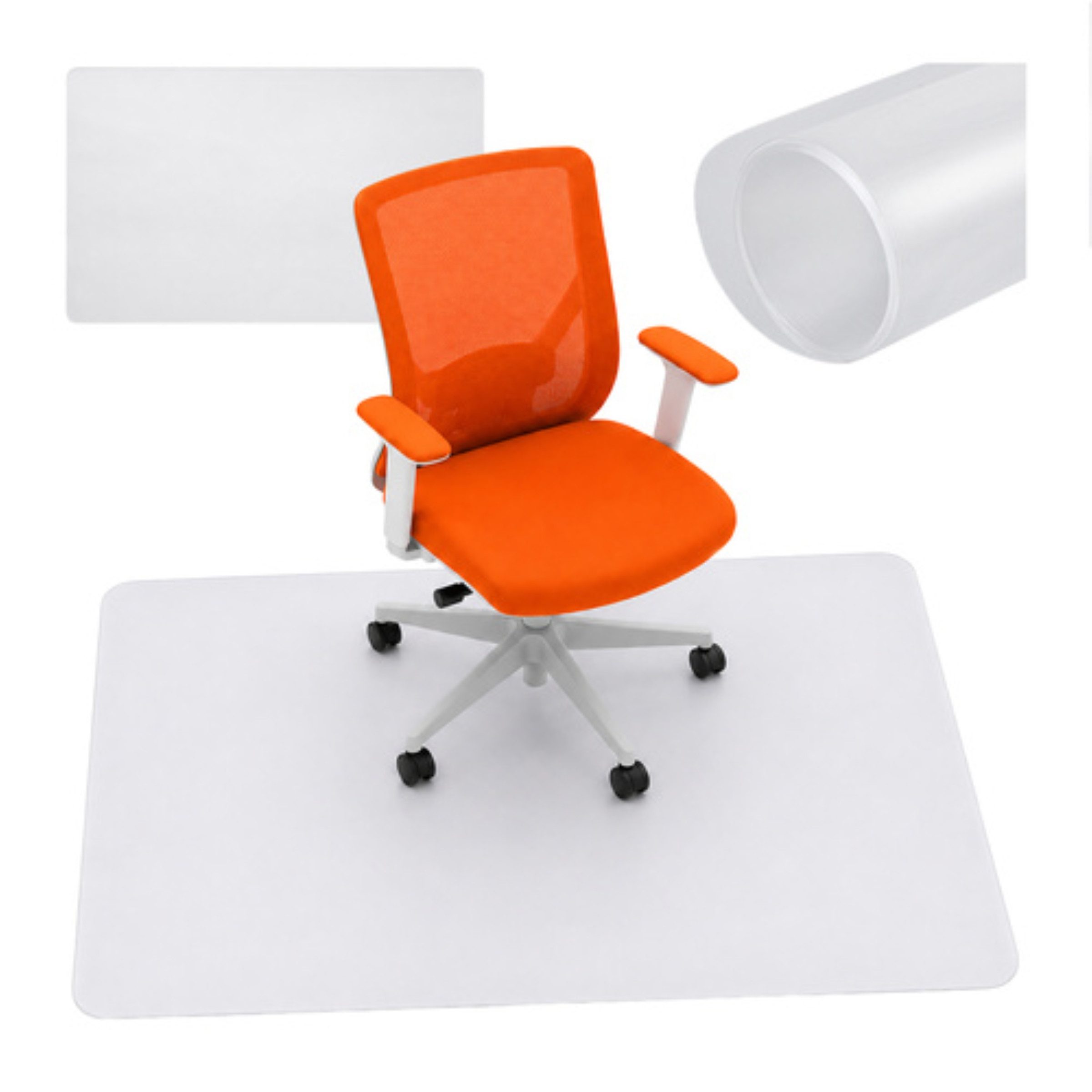 Ruhhy Bodenschutzmatte Bodenschutzmatte Stuhlunterlage 90x130cm transparent PP, Einzel Bodenschutzmatte für Büro Stuhlunterlage, Bodenschutzmatte aus Polypropylen 90x130cm transparent, Bodenschutzmatte 90x130cm transparent für Büro und Haushalt