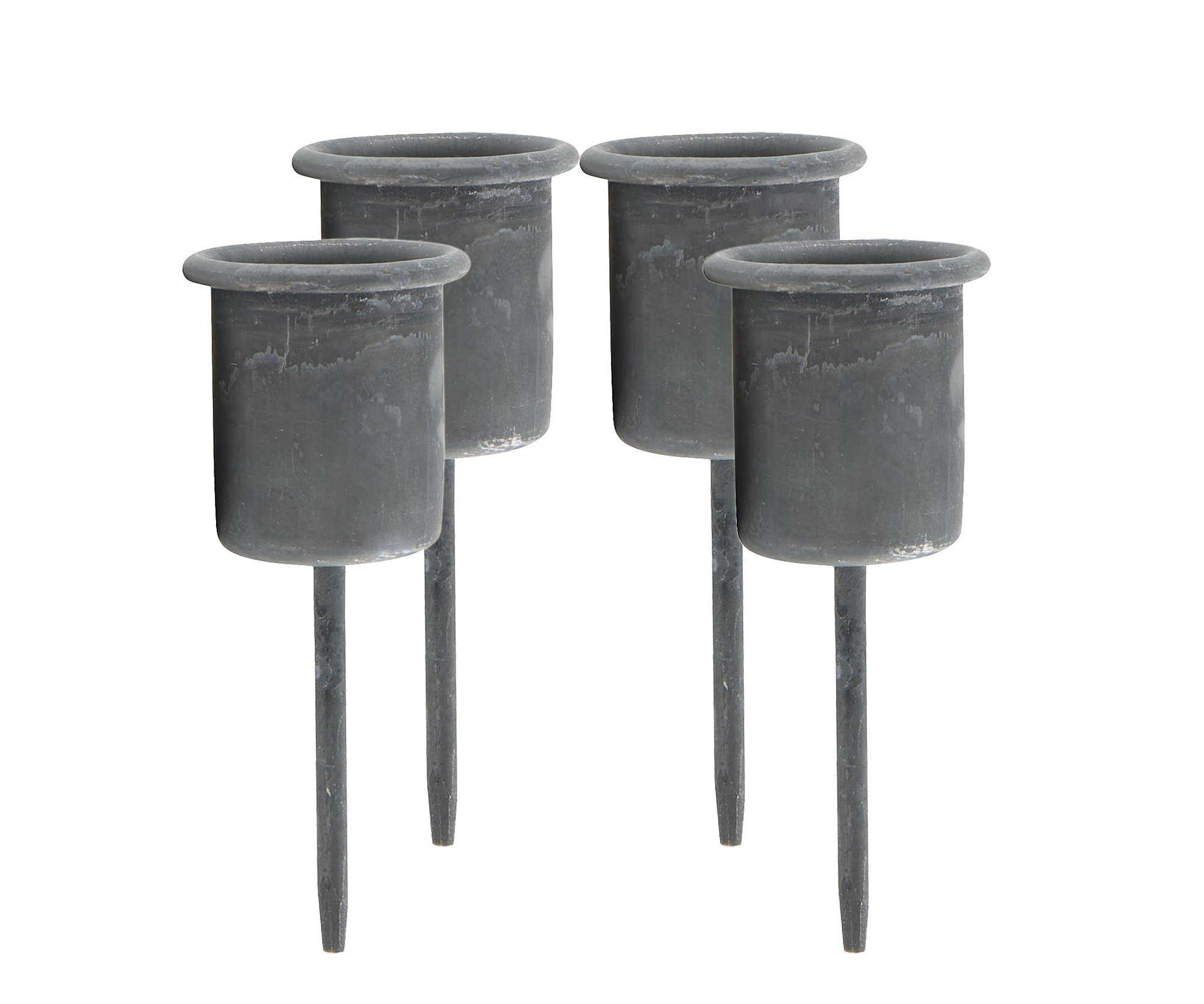 BigDean Kerzenständer Kerzenspieße für Stabkerzen 22 mm (4 St)