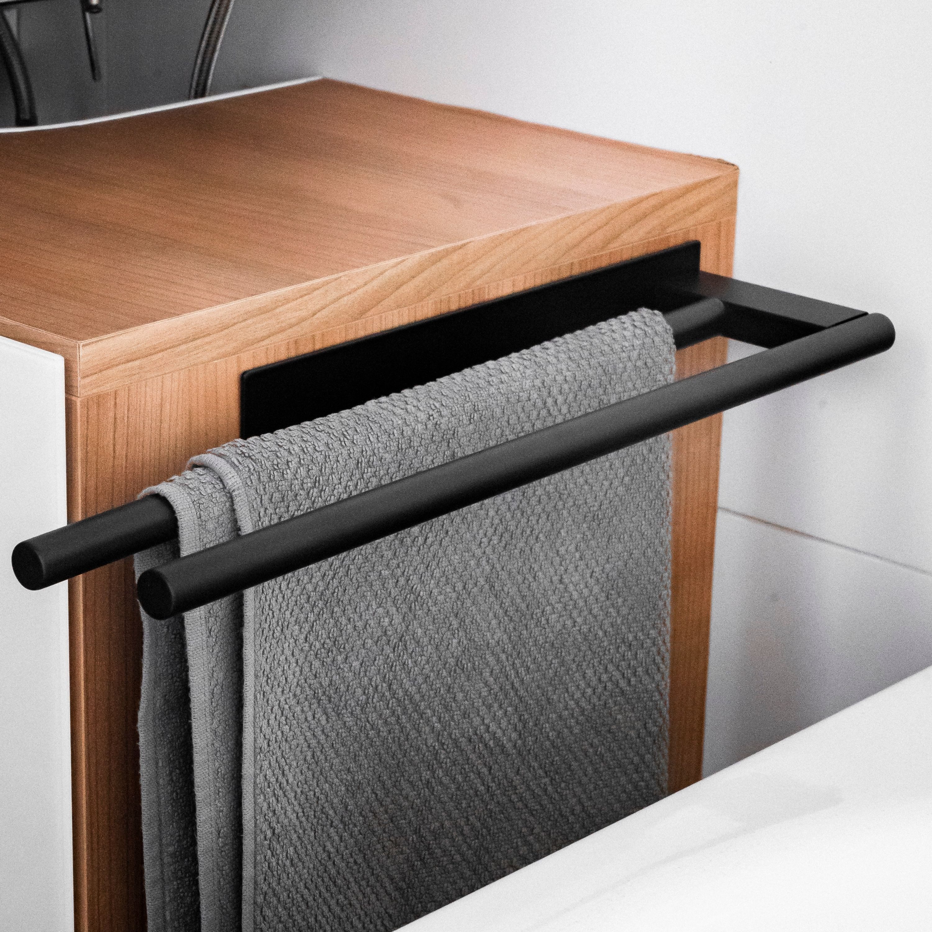 ELMOWO Handtuchhalter ohne Bohren aus Edelstahl für 2 Handtücher - Handtuch günstig online kaufen