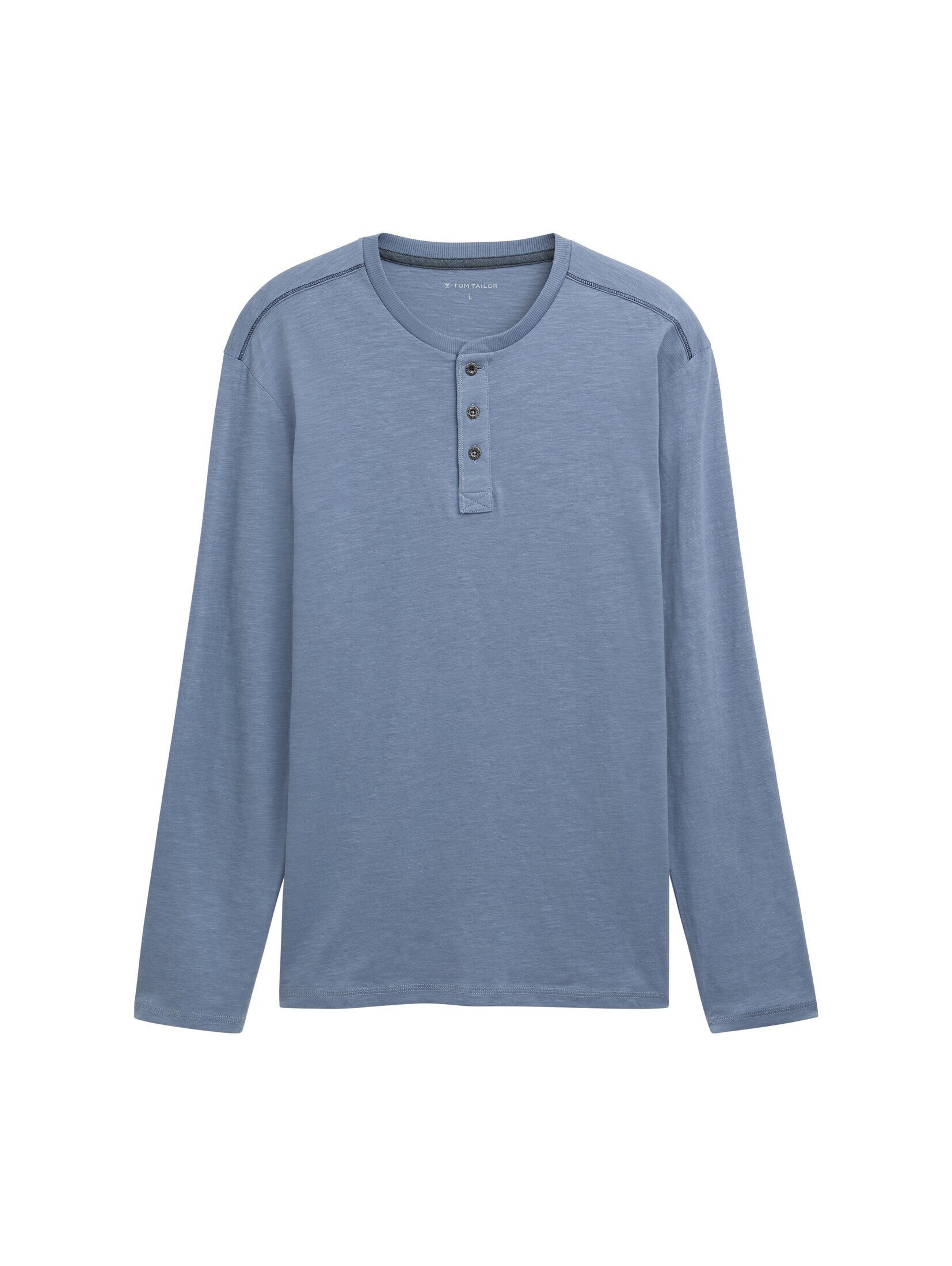 TOM TAILOR Langarmshirt Henley Langarmshirt aus günstig online kaufen