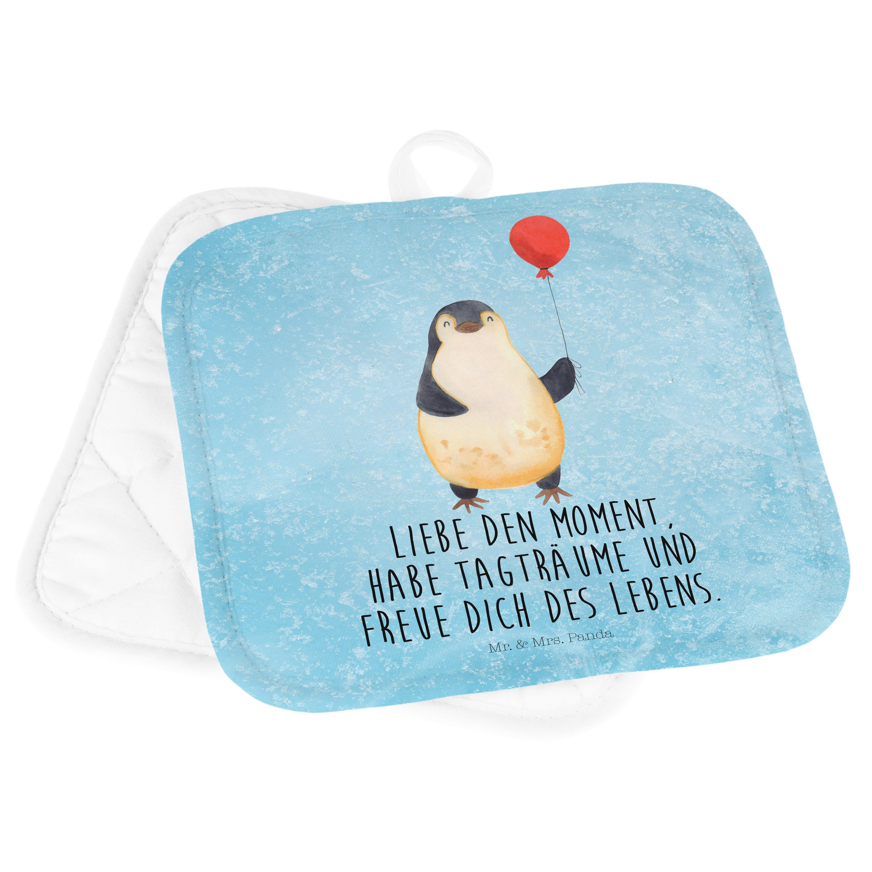 Eisblau Pinguin Topflappen Panda Topflappen, (1-tlg) Mr. Mrs. - Geschenk, - & neues Leben, Luftballon Top,