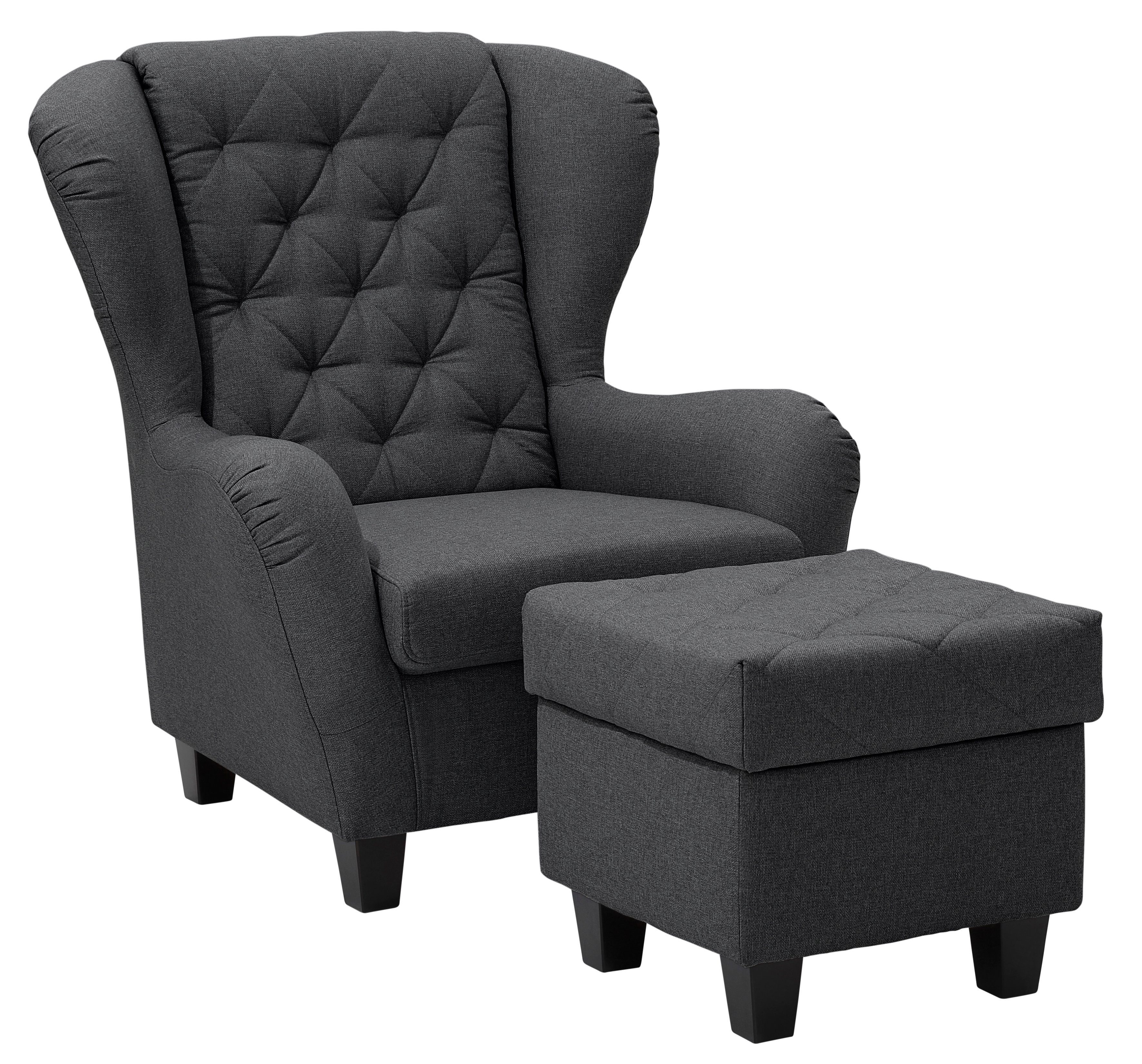 Home affaire Ohrensessel Alexandra, incl. Hocker, günstig online kaufen