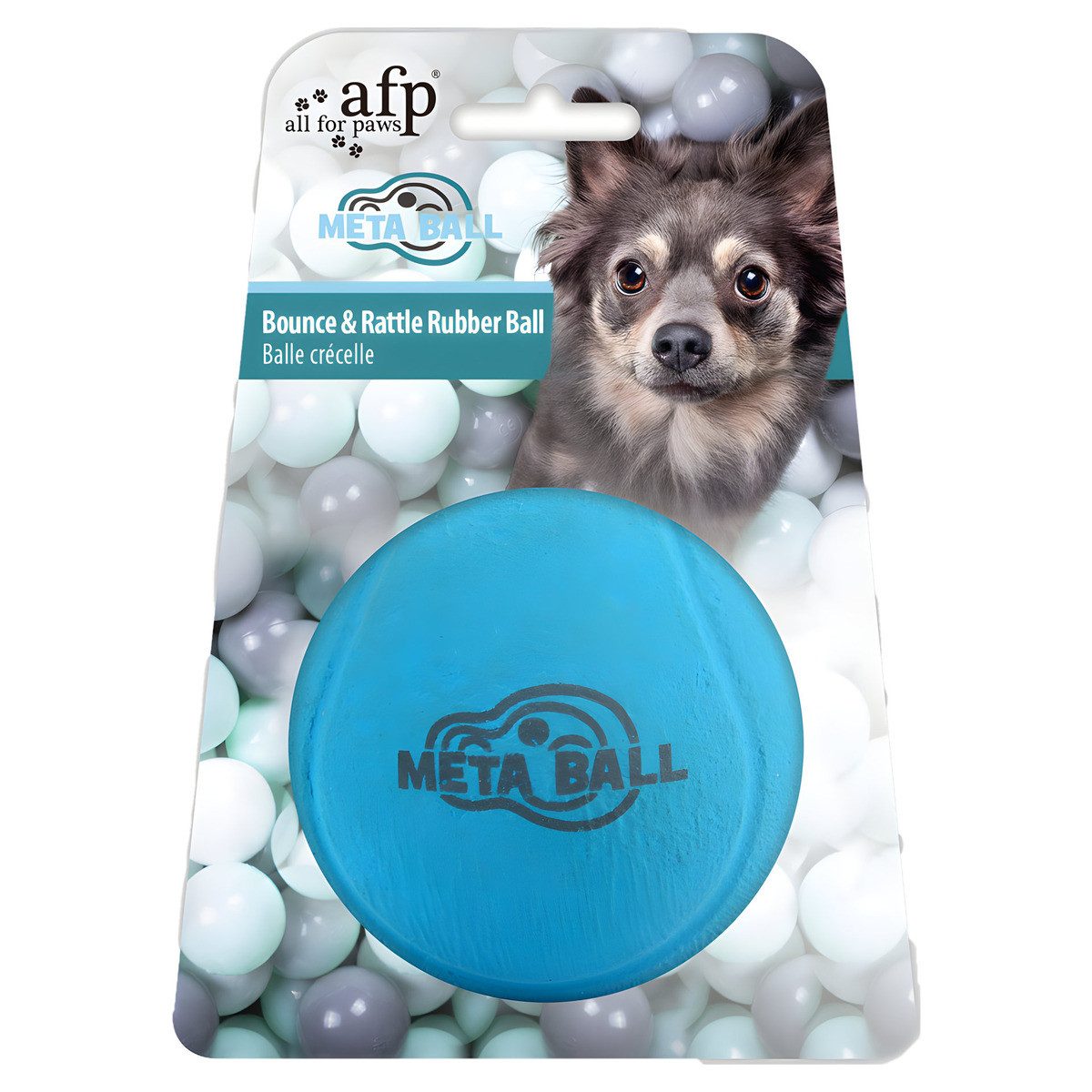 Tierball Hundespielzeug Meta Ball Bounce & Rattle Ball blau