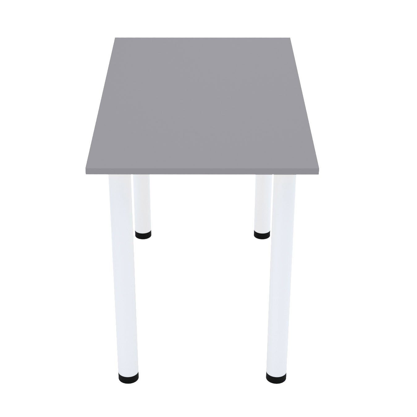 Light Esstisch, Küchentisch PVC AKKE 2mm Esszimmertisch mit Bürotisch Graphite weißen Beinen