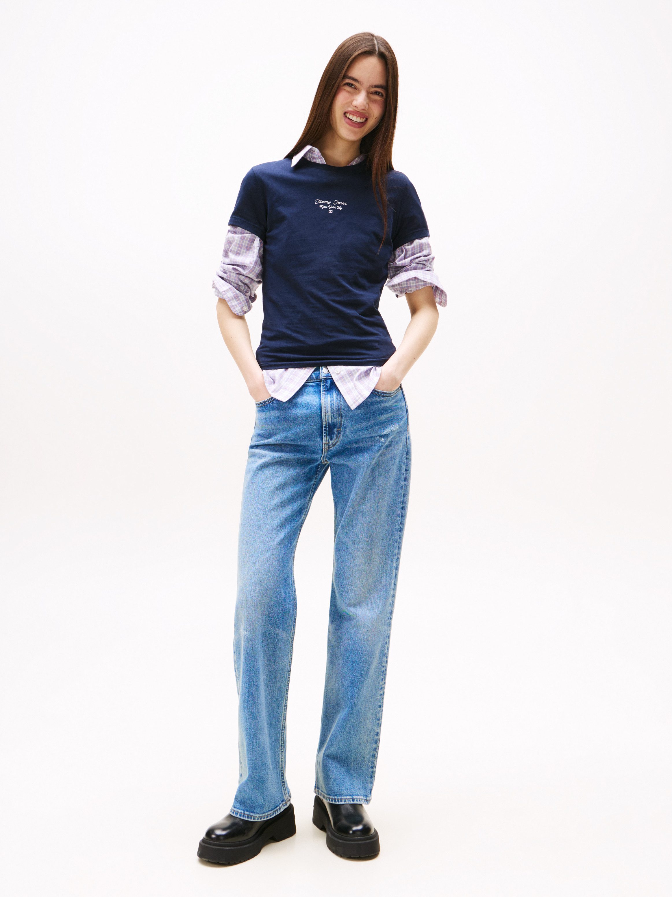 Tommy Jeans Kurzarmshirt TJW SLIM ESS LOGO 1 TEE EXT