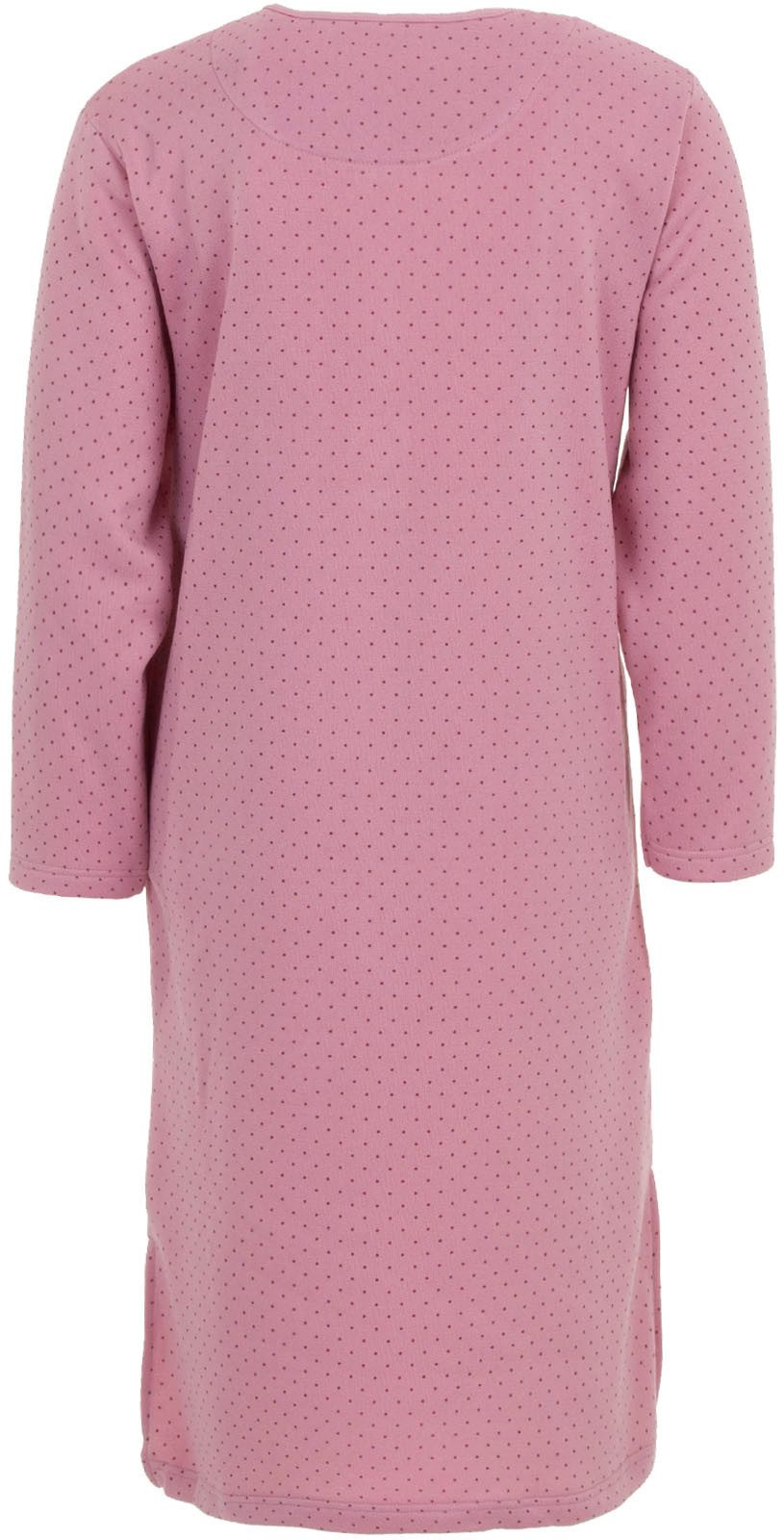 zeitlos Nachthemd Damen Thermo Nachthemd Uni Gepunktet Warmhaltend M-2XL günstig online kaufen