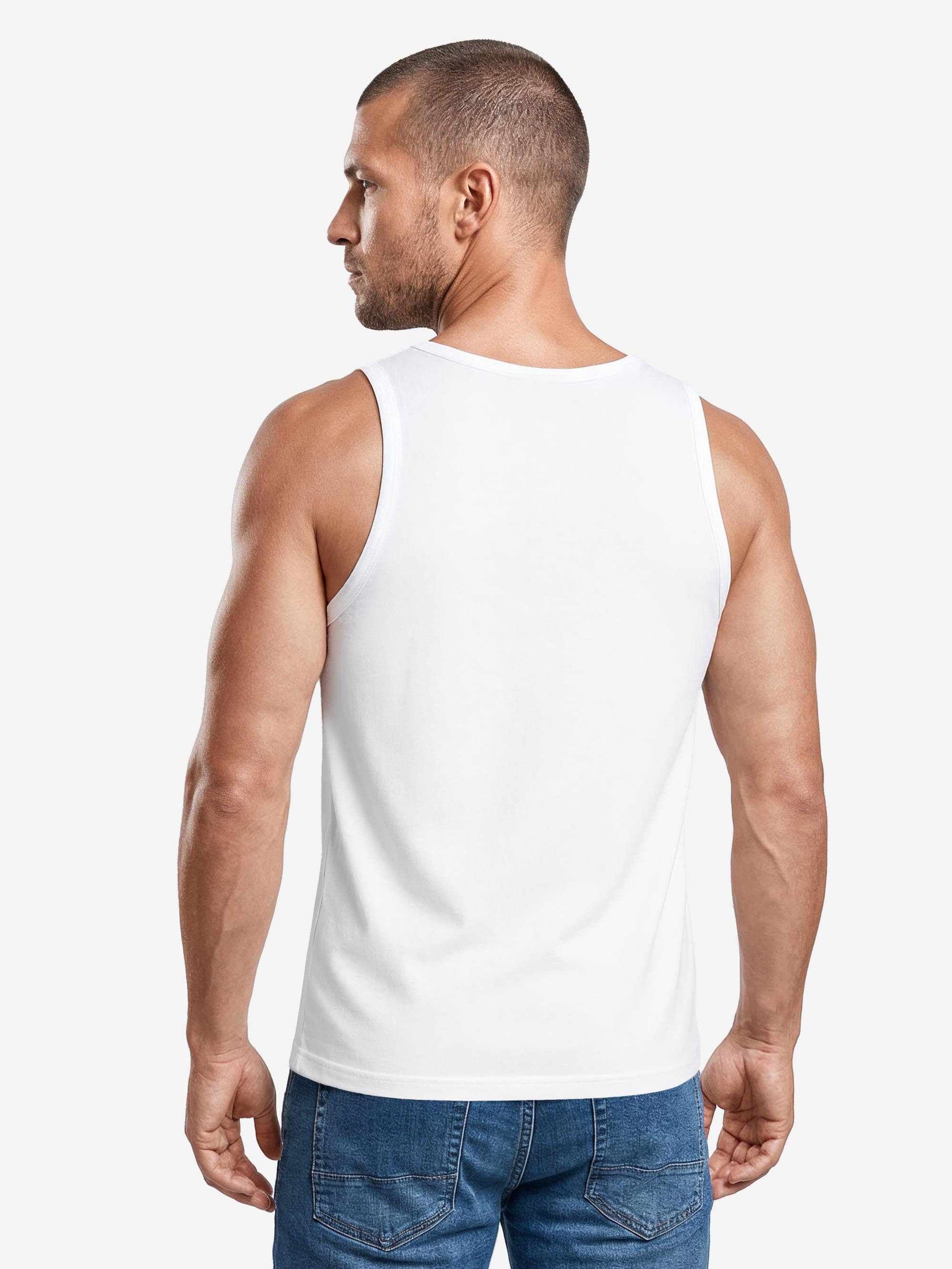 Neverless Tanktop Tanktop Herren mit Grafik-Print - Monte Carlo - Trägershirt Baumwolle mit Print