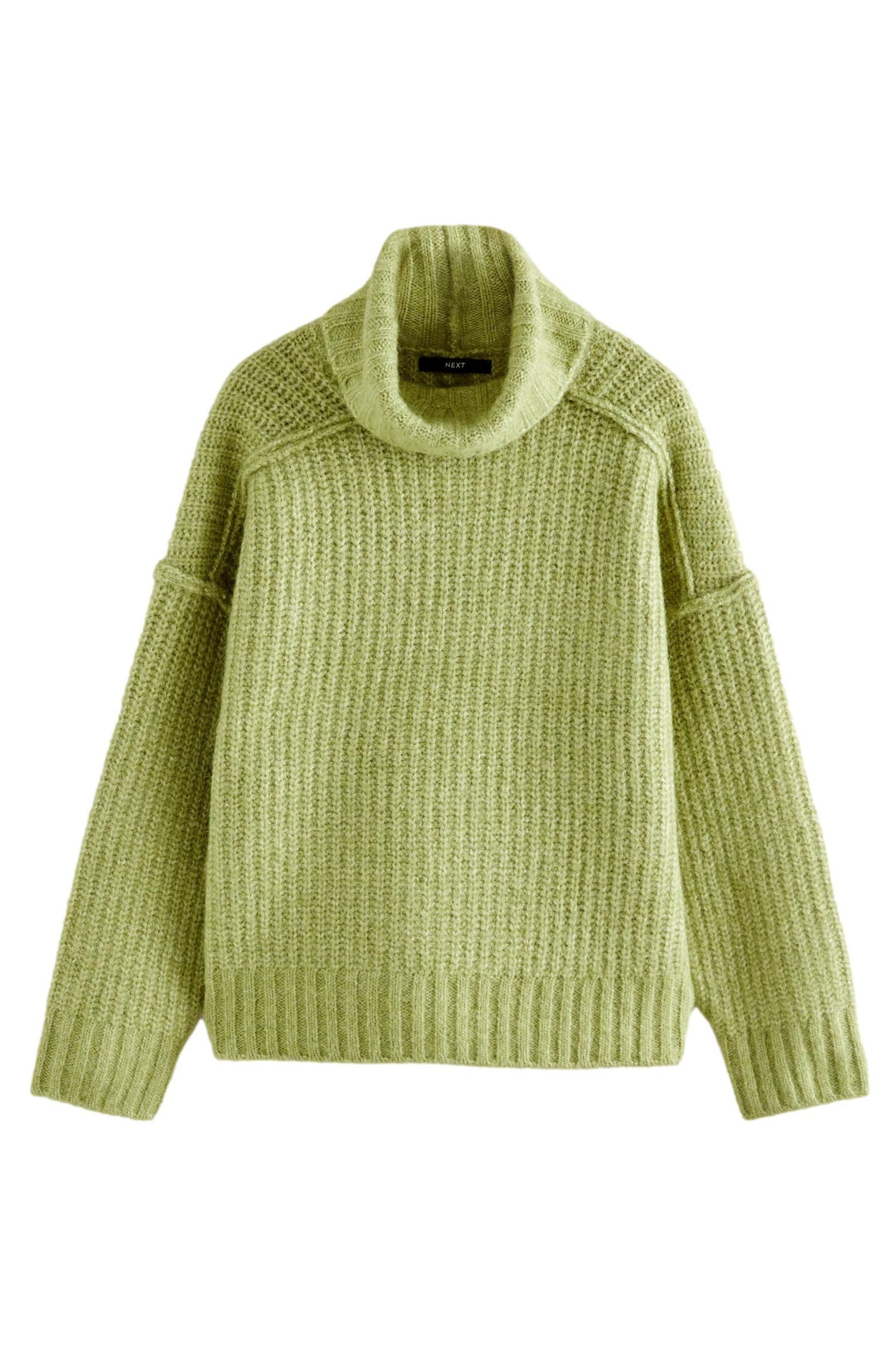 Rollkragenpullover Grobgestrickter Rollkragenpullover mit Alpaka