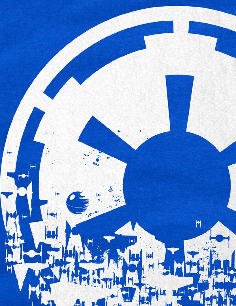 style3 Print-Shirt Herren T-Shirt Übermacht blau sturmtruppen Imperium todesstern