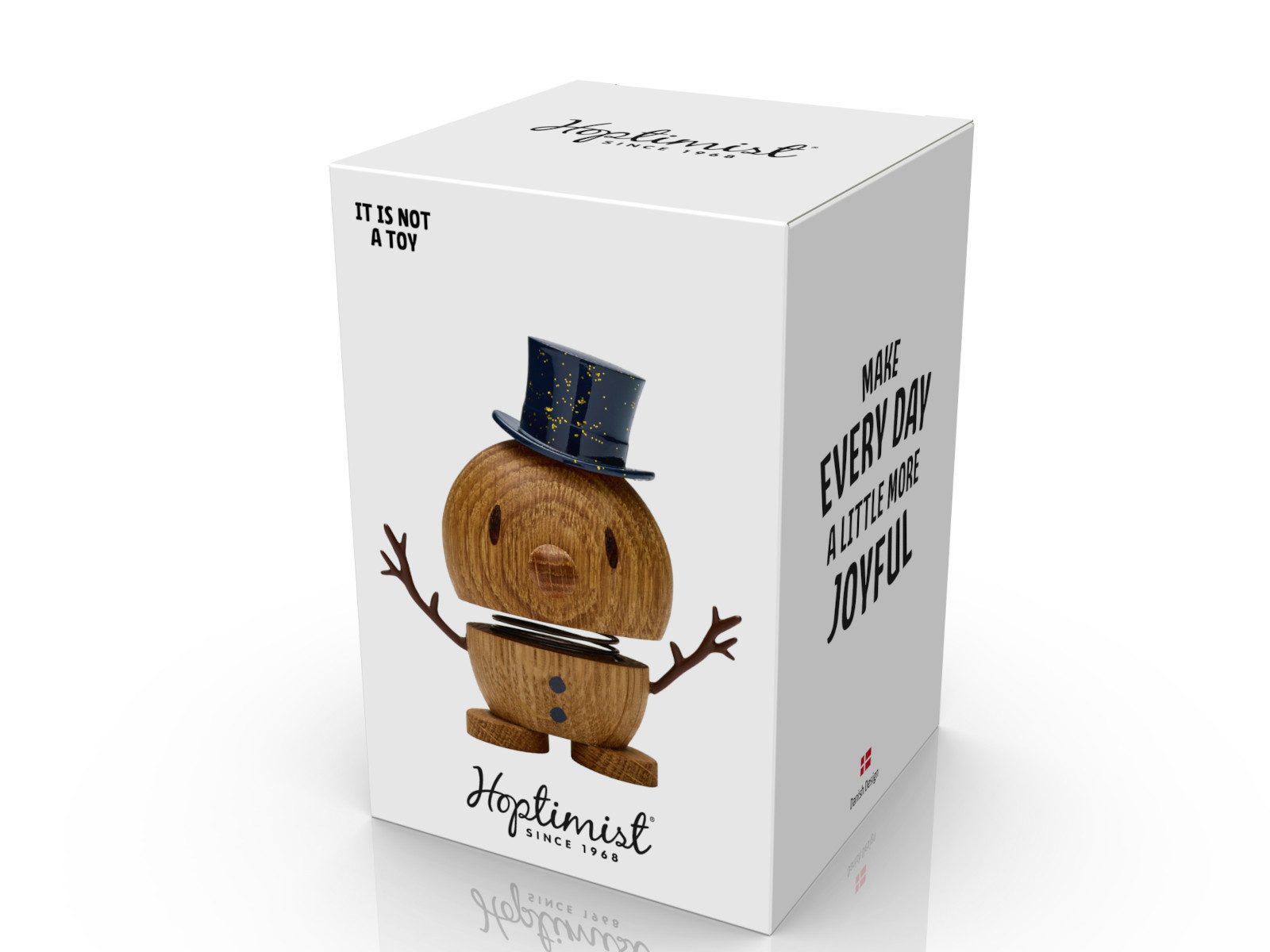 HOPTIMIST Dekofigur Snowman S oak 7,8cm