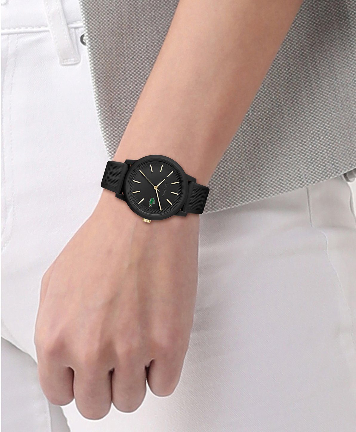Lacoste Quarzuhr LACOSTE 12.12 LADIES 2001212, Armbanduhr, Damenuhr, Mineralglas, analog, Silikonarmband