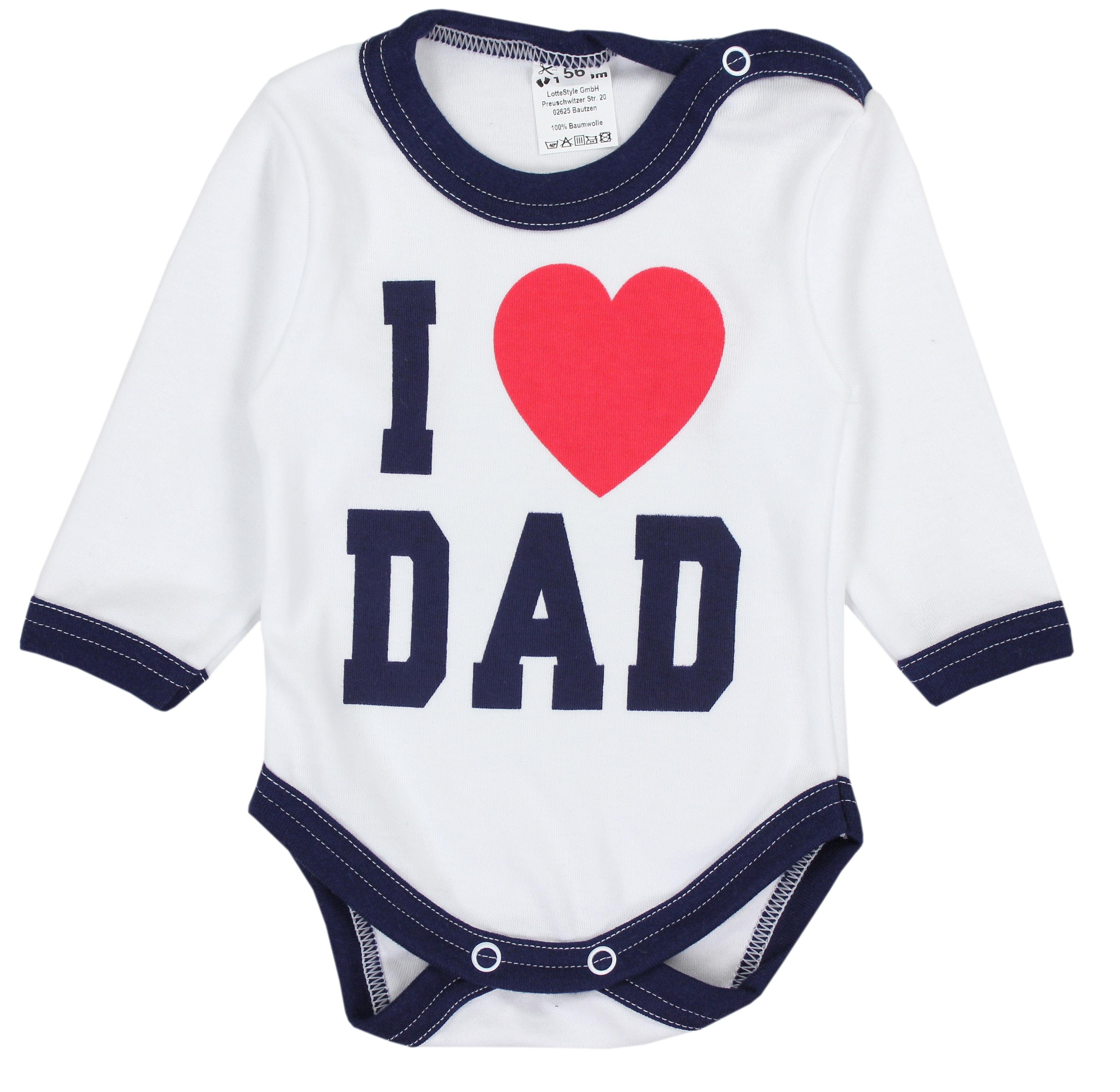 Dad Body Erstausstattungspaket Baby Love Strampelhose Bekleidungsset Mütze Set TupTam Kleidung I Dunkelblau