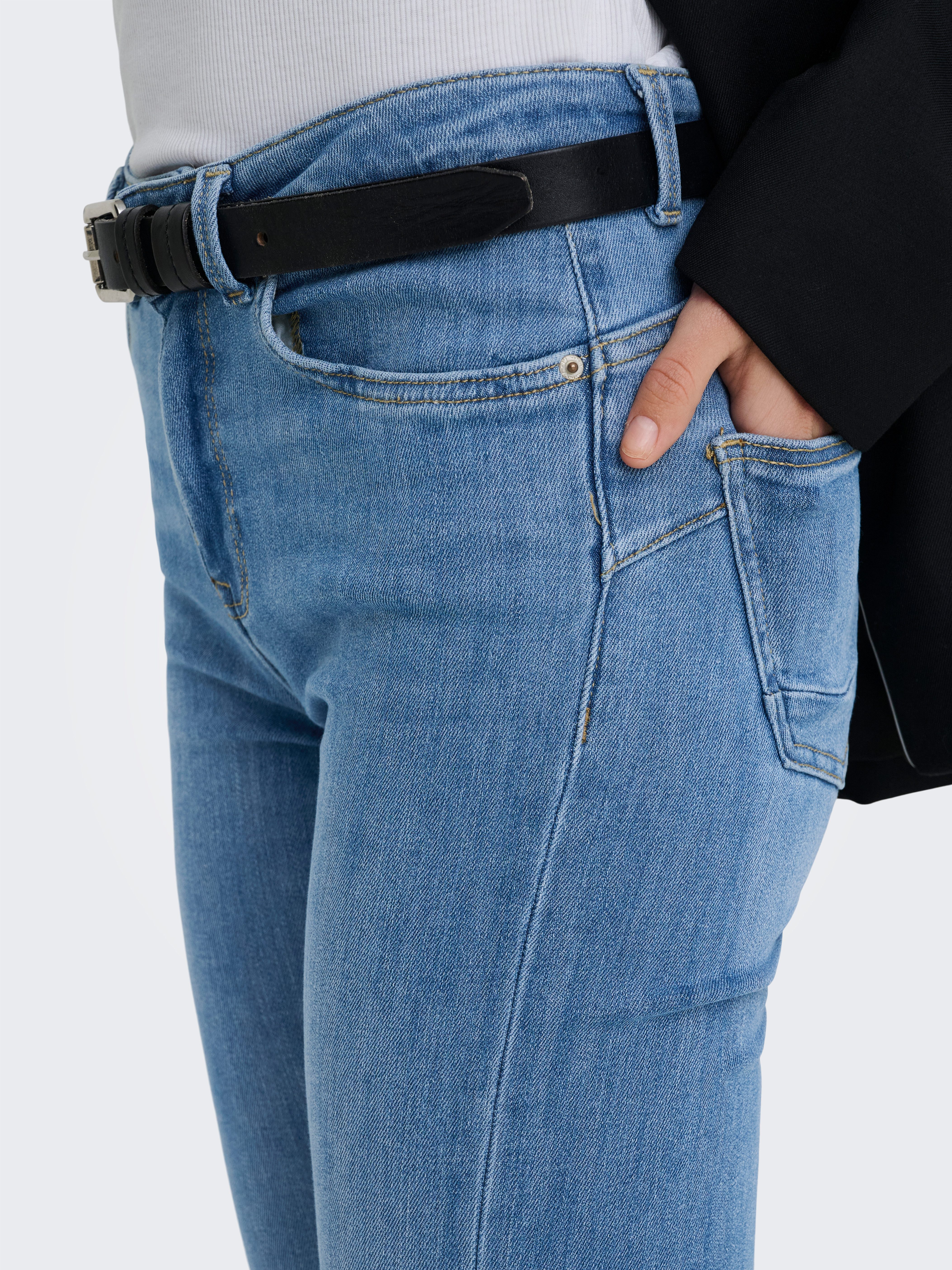 ONLY Bootcut-Jeans ONLPOWER MID WAIST PUSH UP FLARED DNM elastischer Denim – Bild 3 von 5