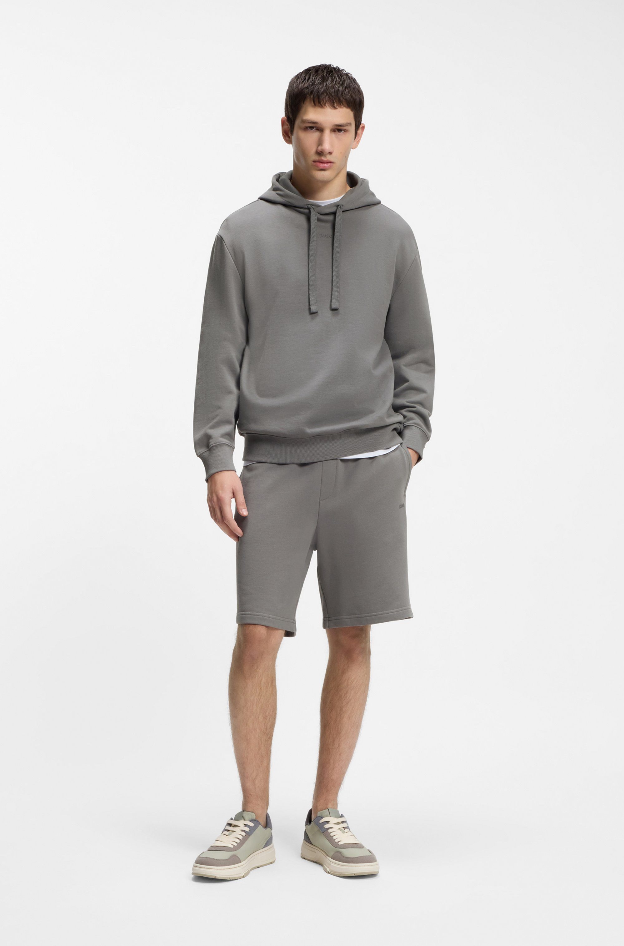 HUGO Kapuzensweatshirt Dapo Kapuze mit Kordelzug, Relaxed Fit, HUGO Logo