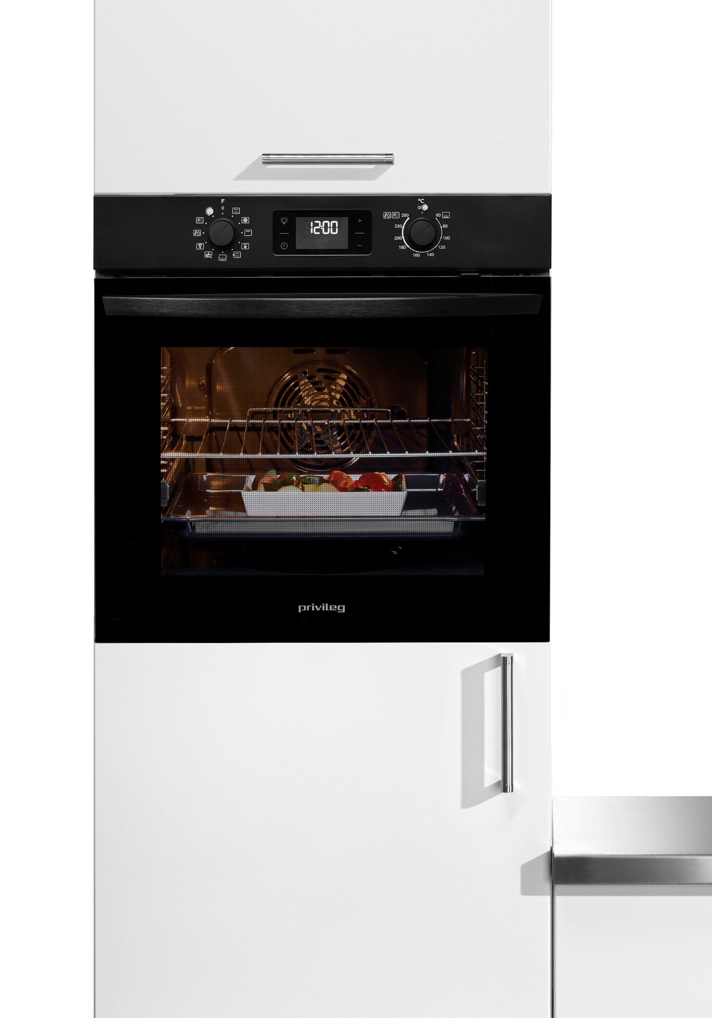 Privileg Einbaubackofen PBA285PU1K, mit Teilauszug, Hydrolyse & Pyrolyse - zwei Reinigungsfunktionen für jeden Bedarf